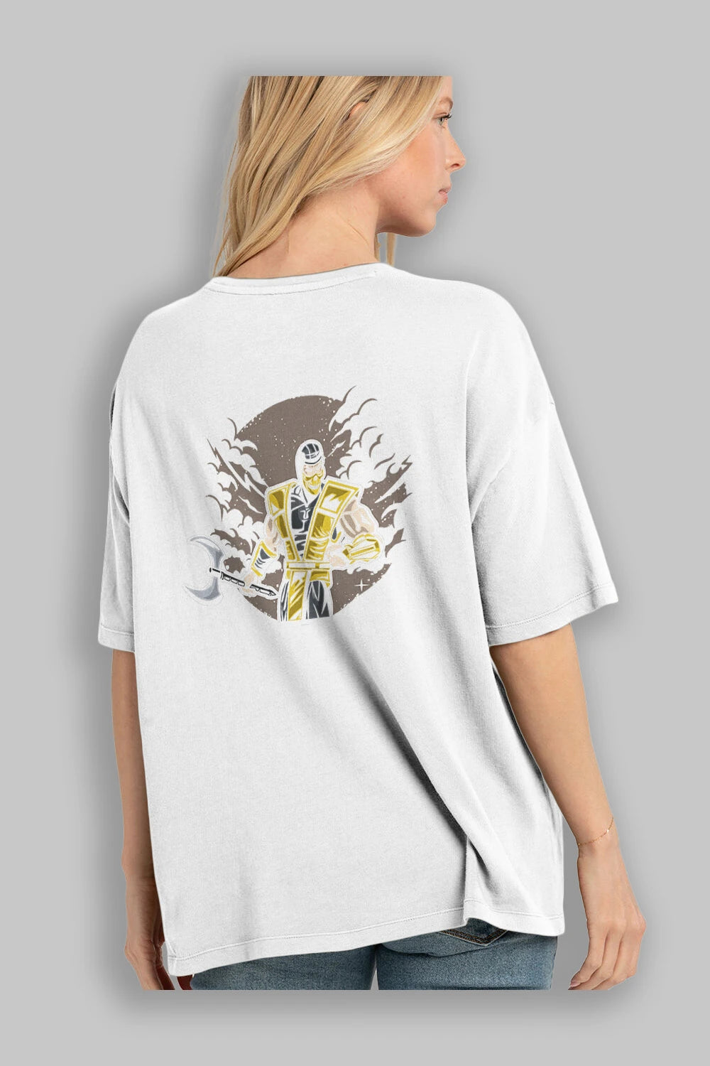 SCORPION Arka Baskılı Oversize t-shirt Erkek Kadın Unisex %100 Pamuk