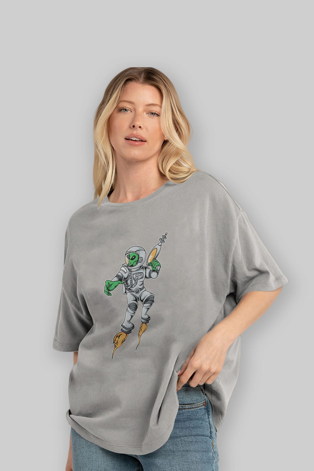 Alien Wars Tshirt Ön Baskılı Oversize t-shirt Erkek Kadın Unisex