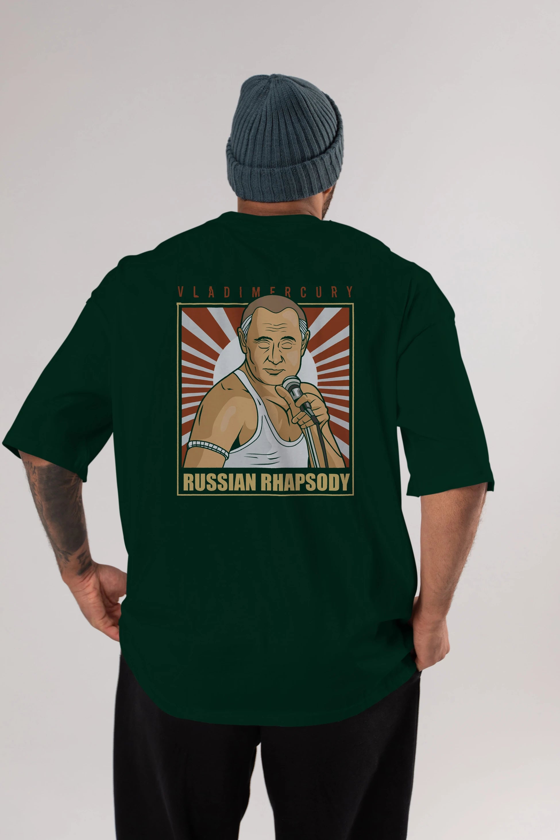 Freddy Puttin Arka Baskılı Oversize t-shirt Erkek Kadın Unisex %100 Pamuk tişort