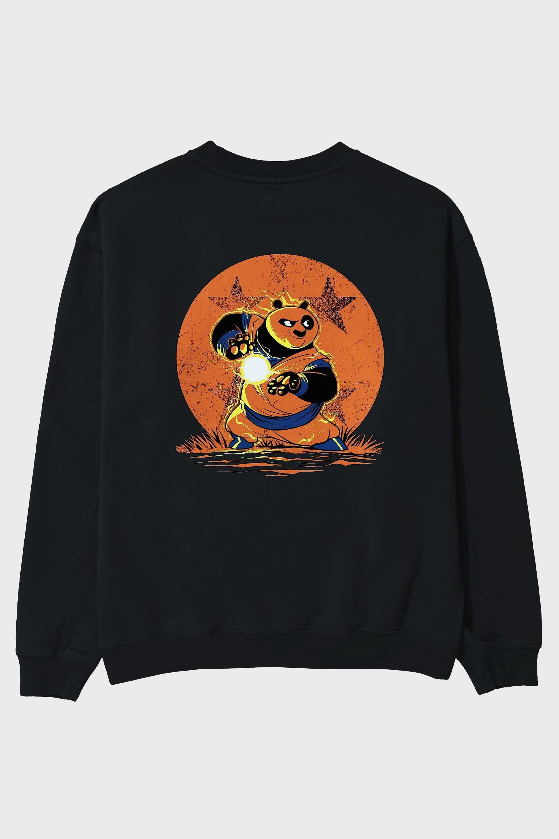 Kung Fu Panda Arka Baskılı Oversize Sweatshirt Erkek Kadın Unisex