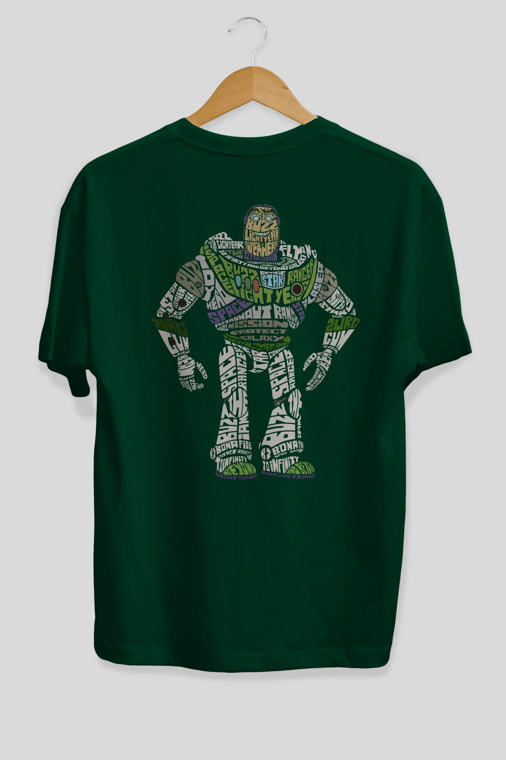 Buzz Arka Baskılı Oversize t-shirt %100 pamuk Erkek Kadın Unisex