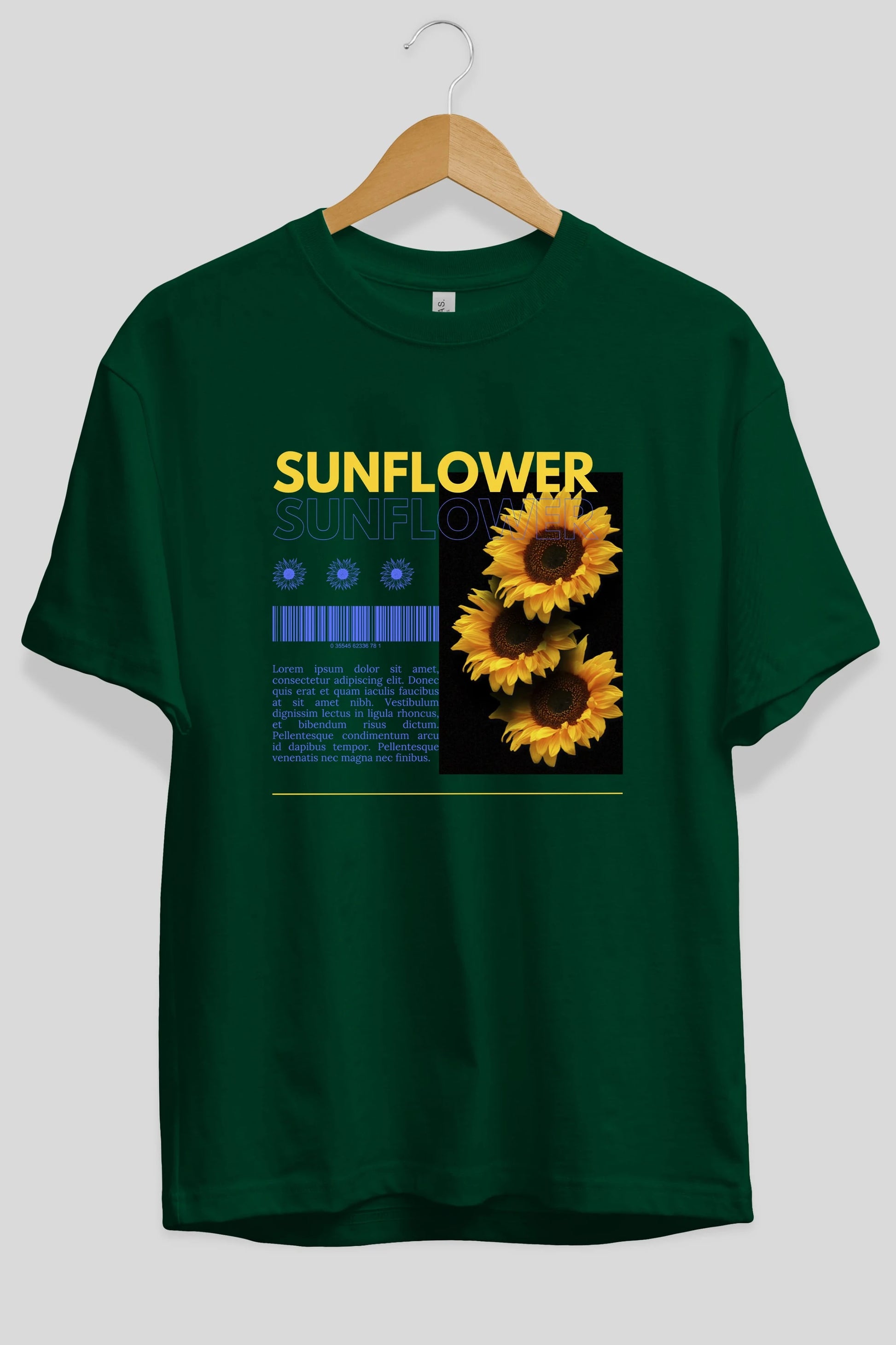 Sunflower Ön Baskılı Oversize t-shirt Erkek Kadın Unisex