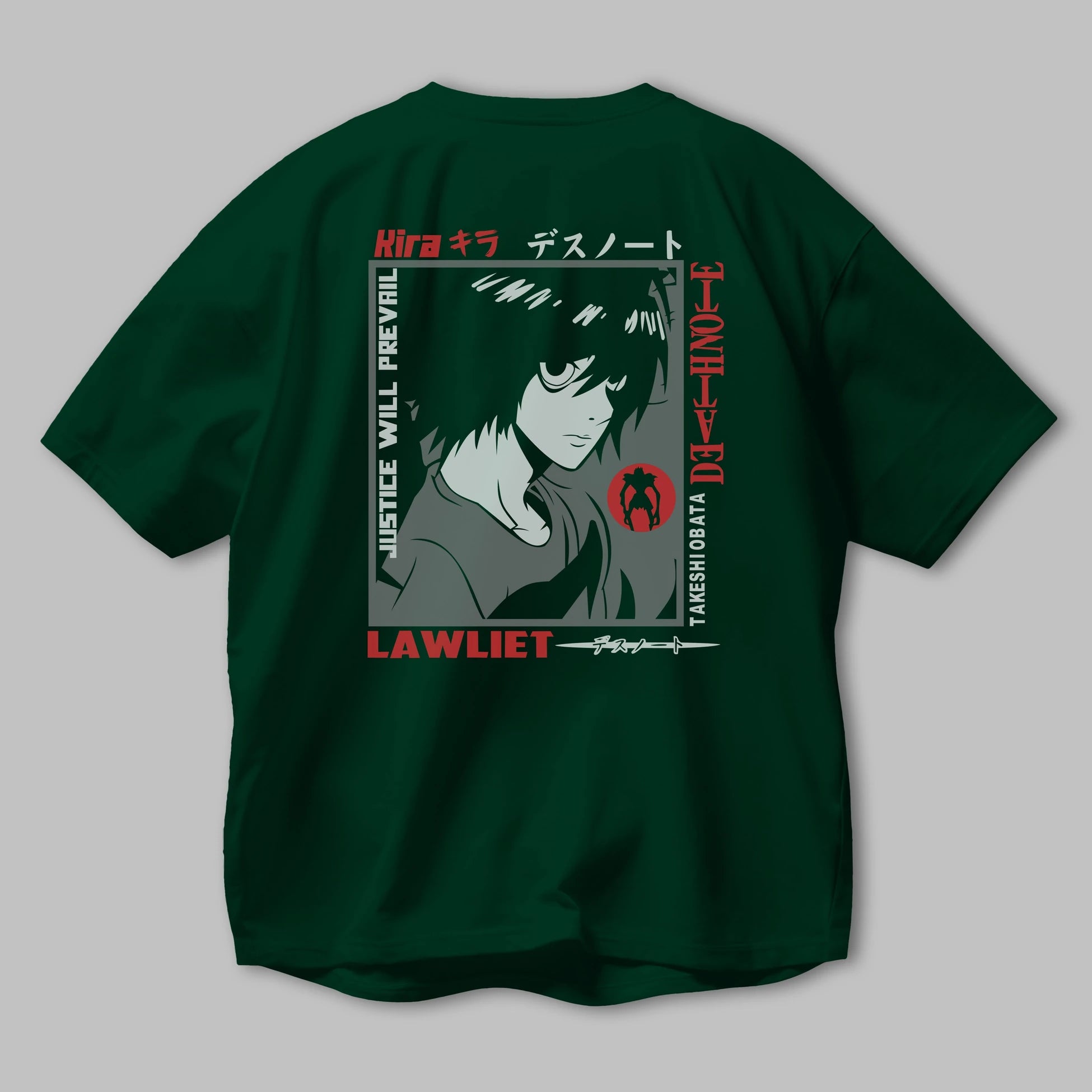 DEATH NOTE Anime Arka Baskılı Oversize t-shirt Erkek Kadın Unisex