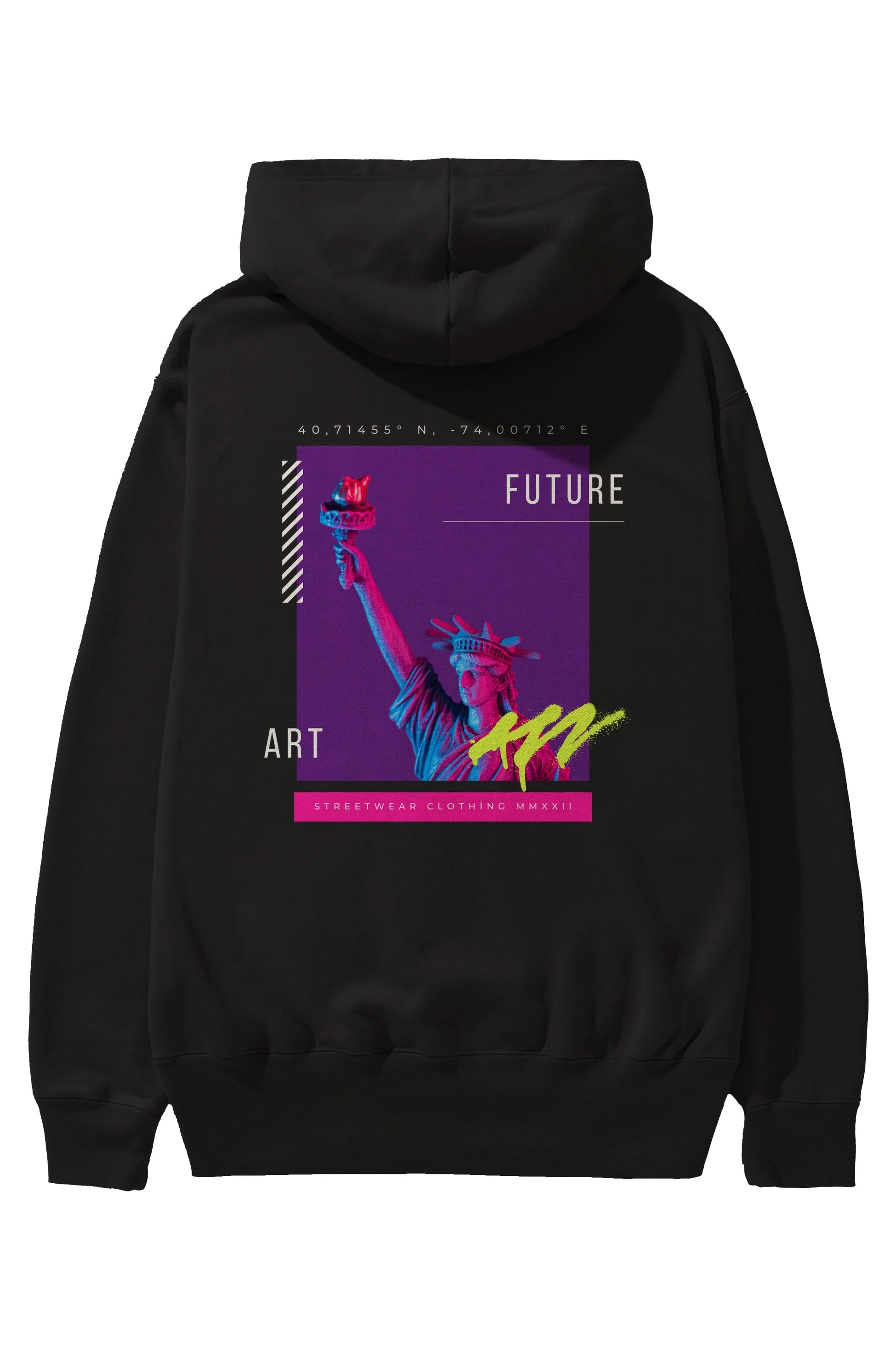 Future Streetwear Arka Baskılı Oversize Hoodie Kapüşonlu Sweatshirt Erkek Kadın Unisex