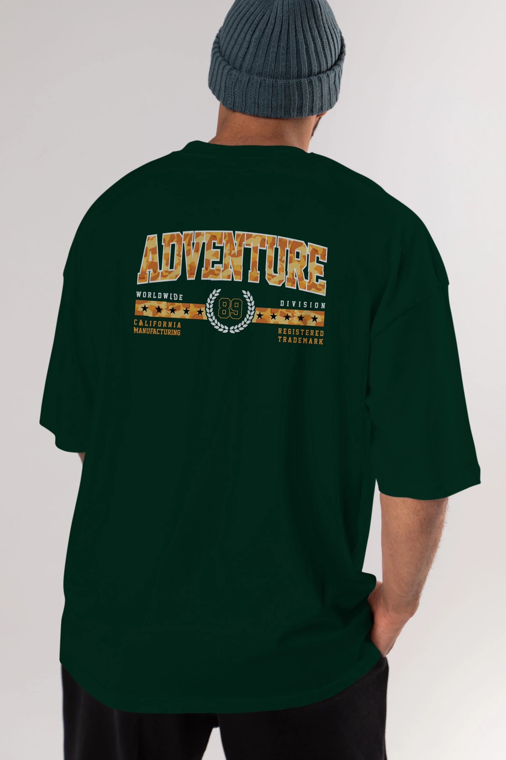 Adventure Arka Baskılı Oversize t-shirt Erkek Kadın Unisex