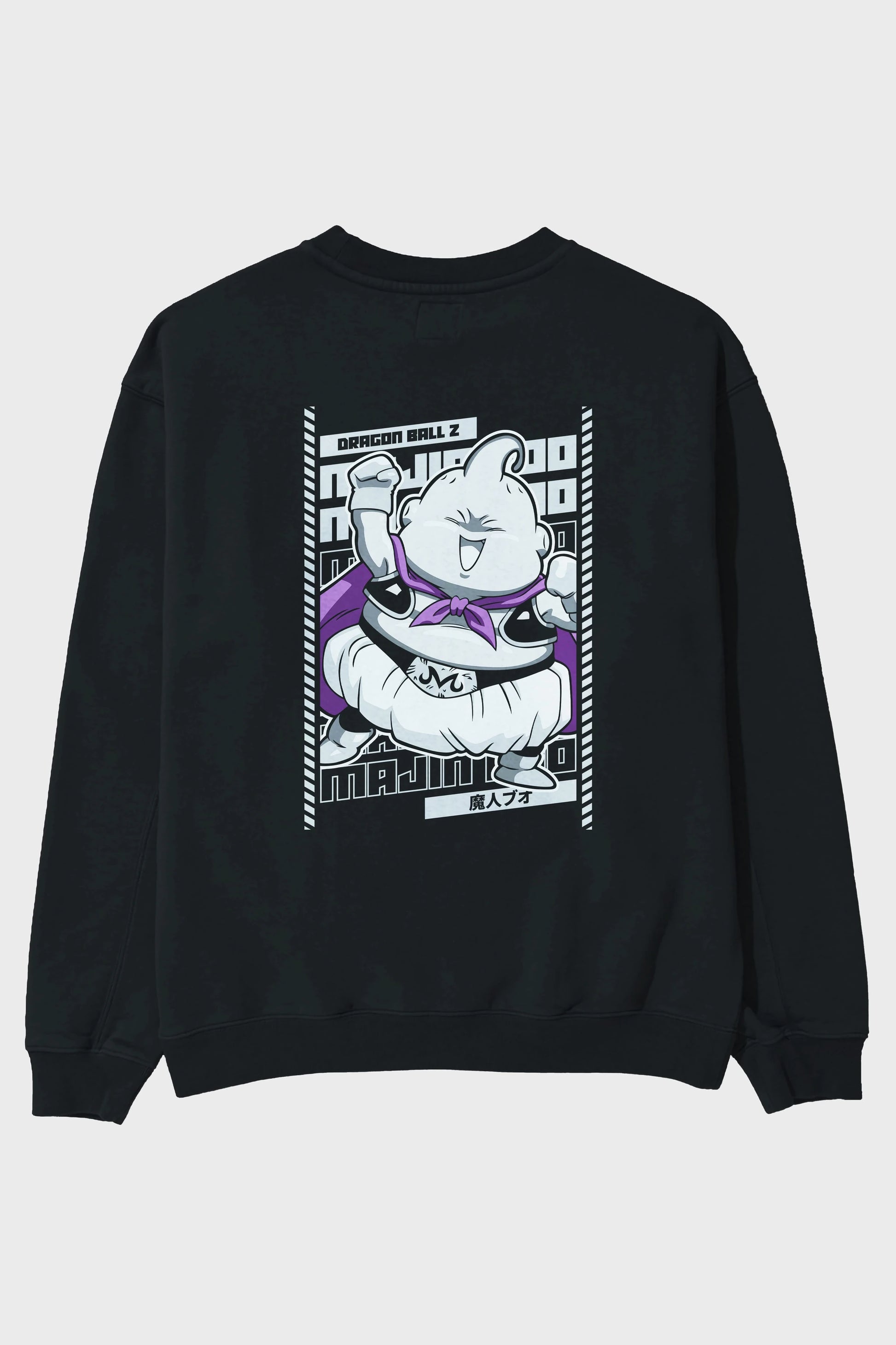 MAJIN BOO2 Anime Arka Baskılı Oversize Sweatshirt Erkek Kadın Unisex