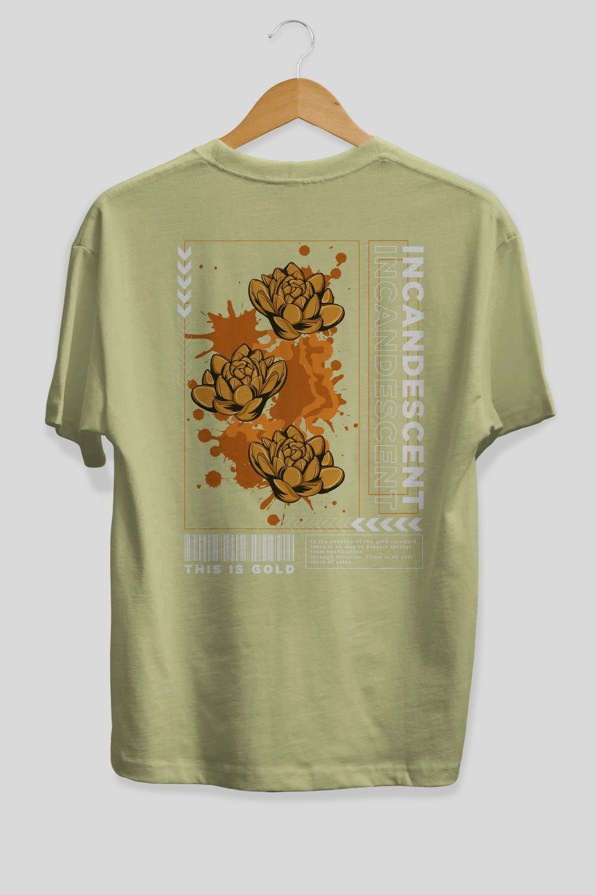 Incandescent Arka Baskılı Oversize t-shirt Erkek Kadın Unisex