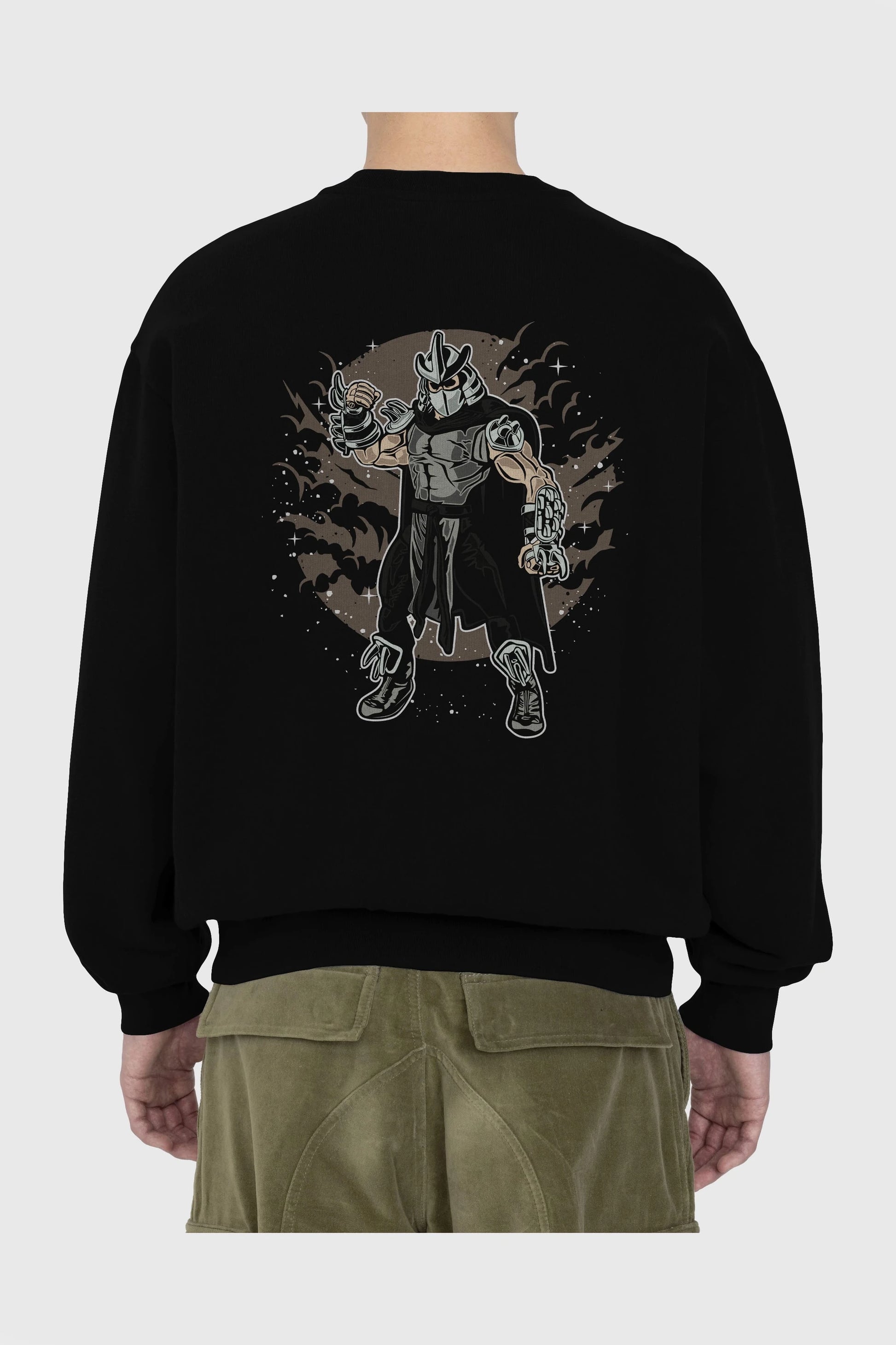 SHREDDER Arka Baskılı Oversize Sweatshirt Erkek Kadın Unisex
