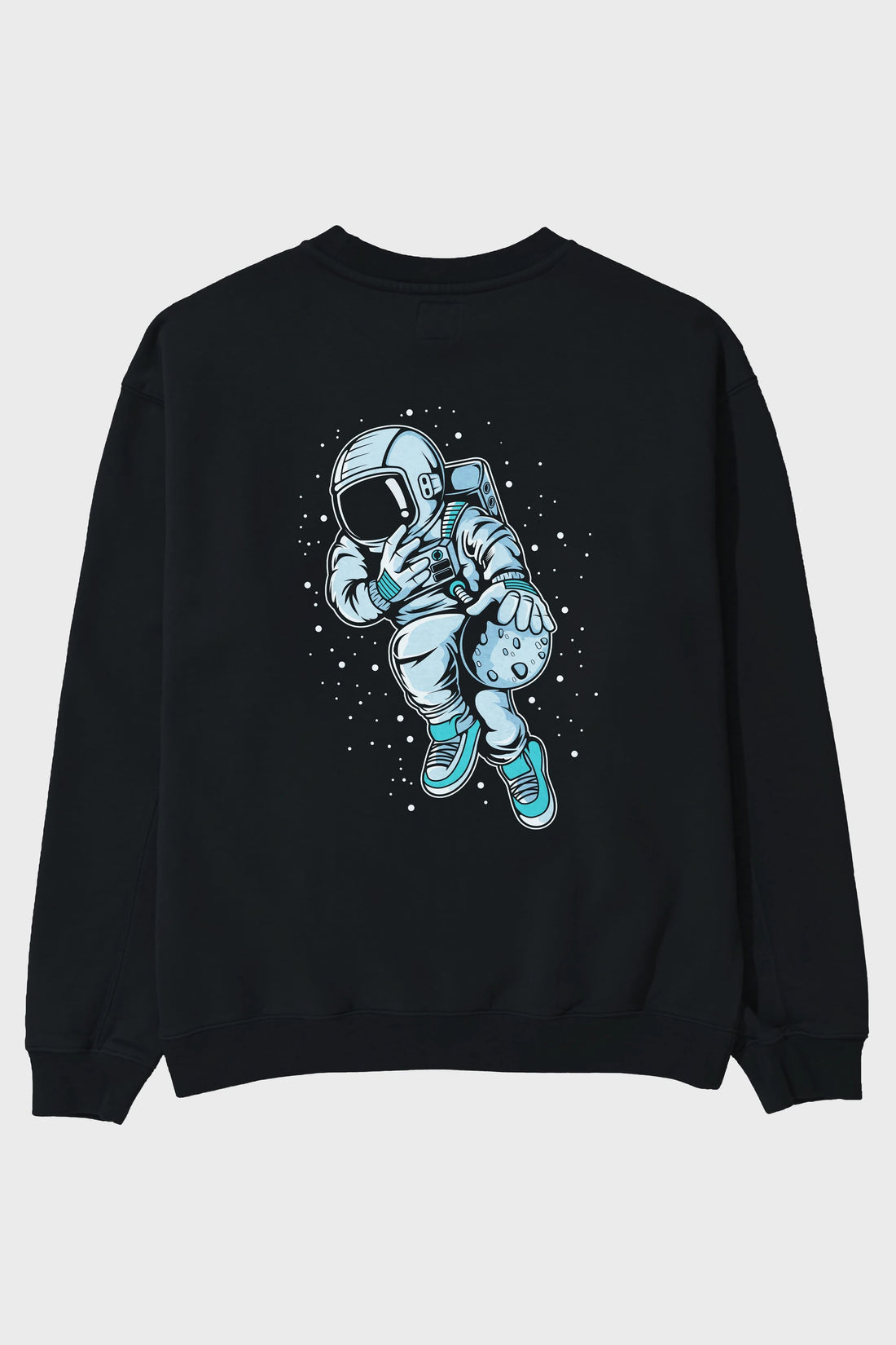 Astronaut Basketball (2) Arka Baskılı Oversize Sweatshirt Erkek Kadın Unisex