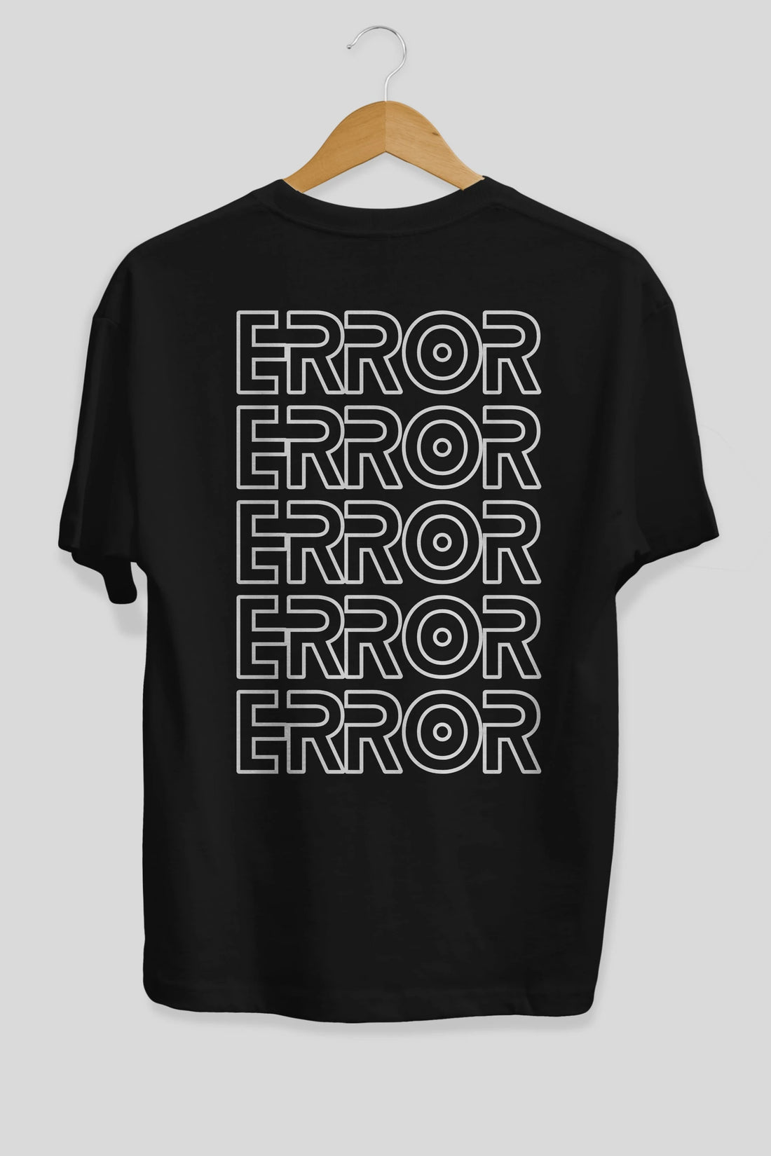 Error Yazılı Arka Baskılı Oversize t-shirt Erkek Kadın Unisex