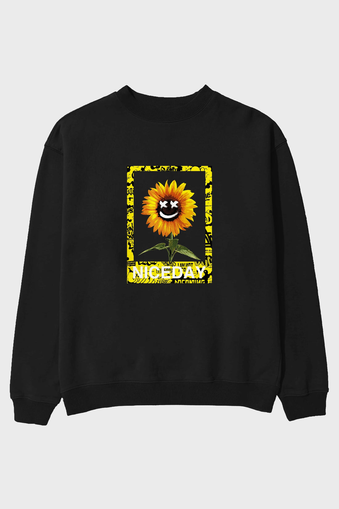 Niceday Streewear Ön Baskılı Oversize Sweatshirt Erkek Kadın Unisex