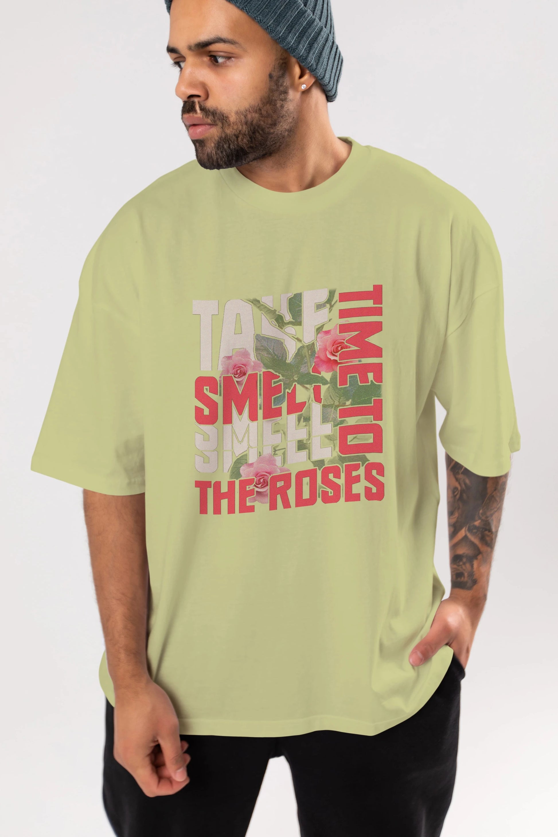 Take time to smell the roses Ön Baskılı Oversize t-shirt Erkek Kadın Unisex