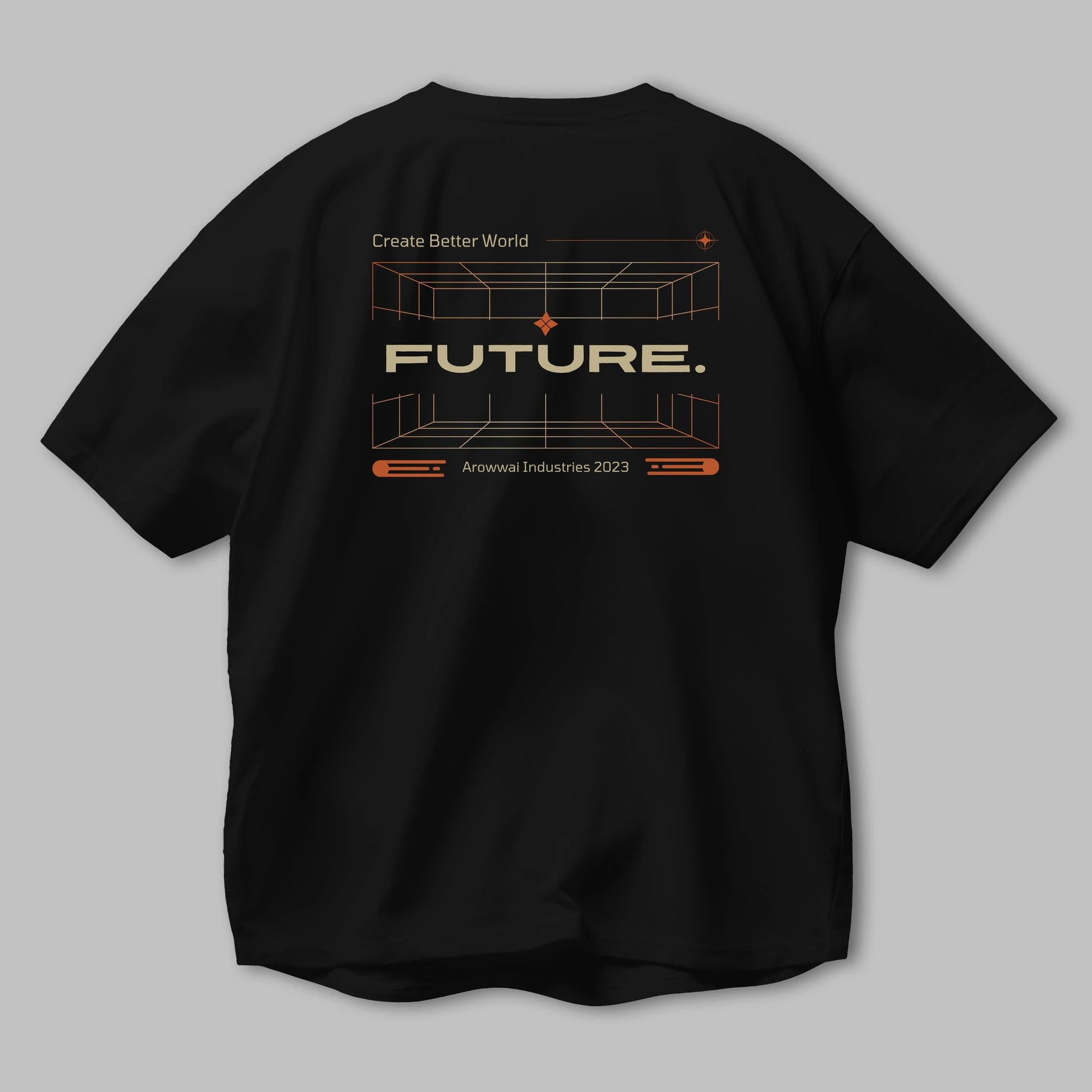 Future Arka Baskılı Oversize t-shirt Erkek Kadın Unisex