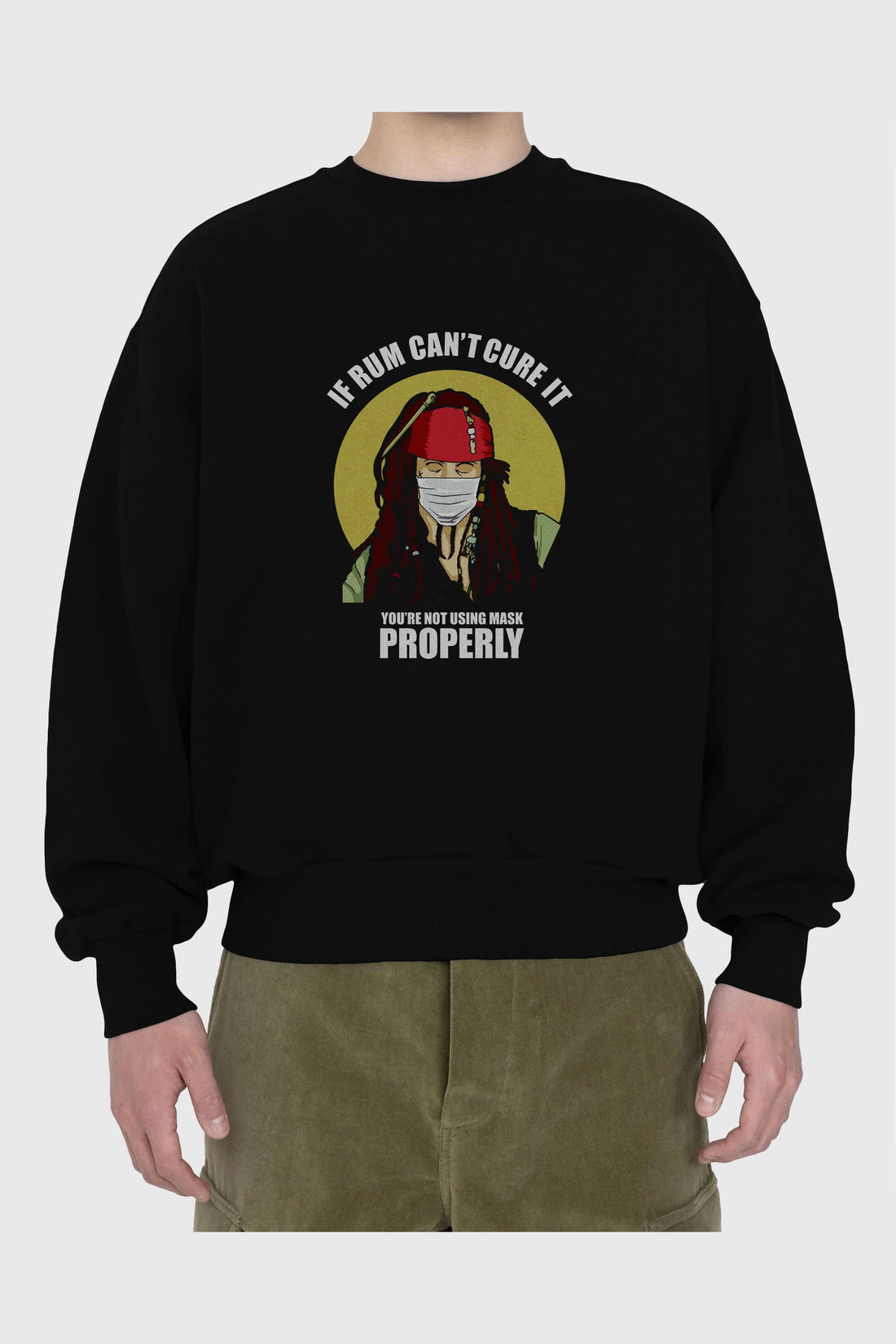 Pirates Maker Ön Baskılı Oversize Sweatshirt Erkek Kadın Unisex