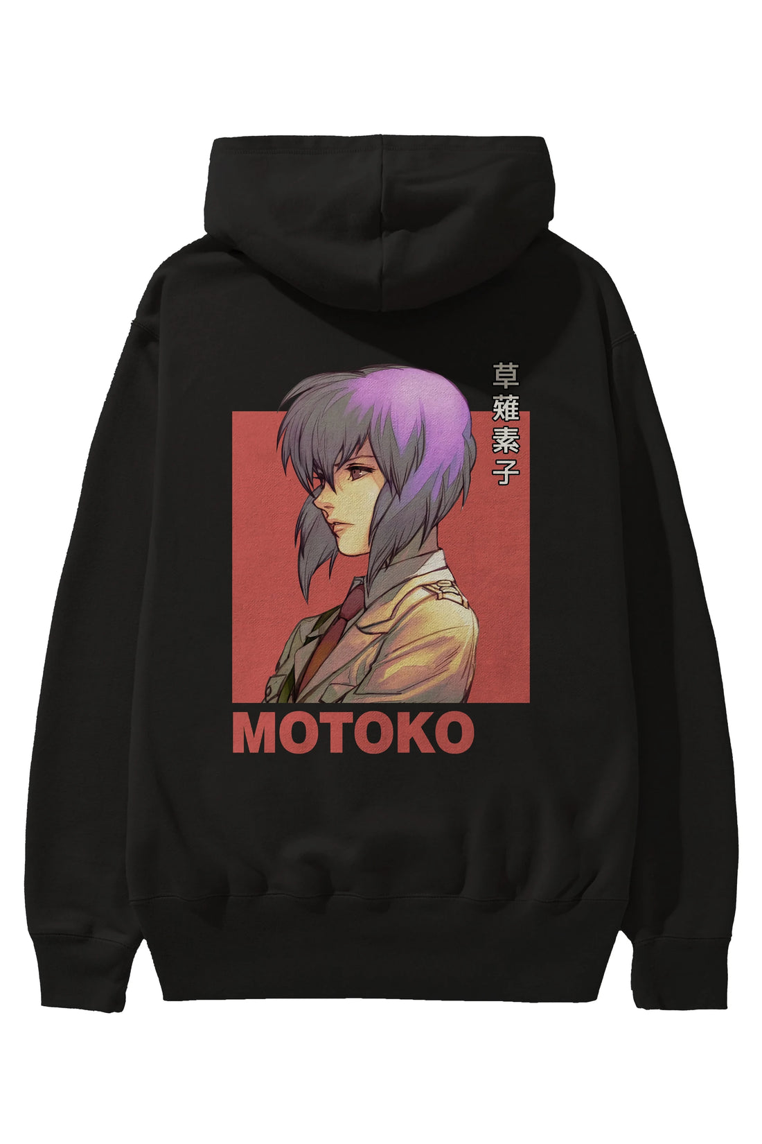 Motoko Kusanagi 12 Anime Arka Baskılı Hoodie Oversize Kapüşonlu Sweatshirt Erkek Kadın Unisex