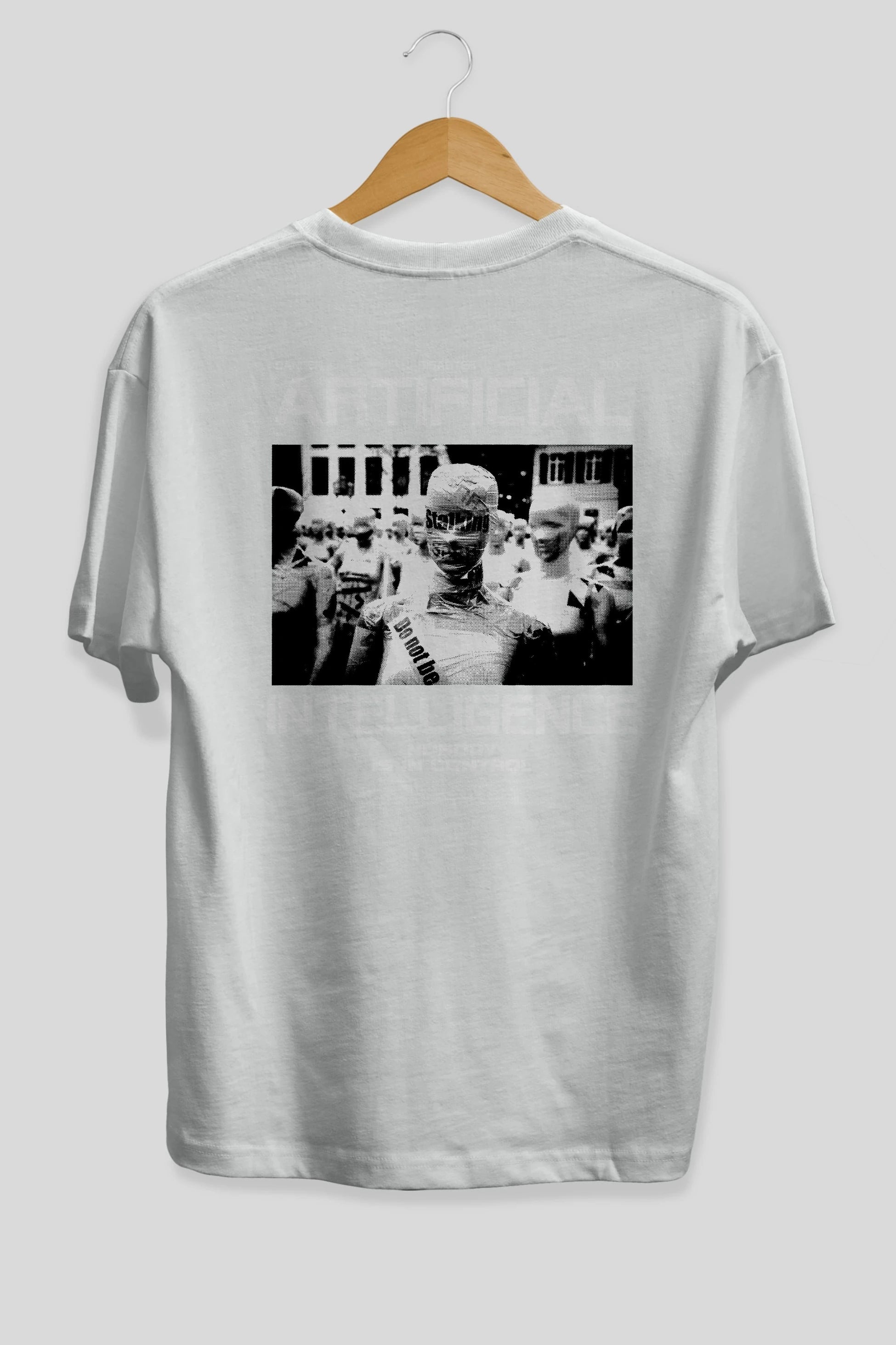 Artificial Intelligence Arka Baskılı Oversize t-shirt Erkek Kadın Unisex