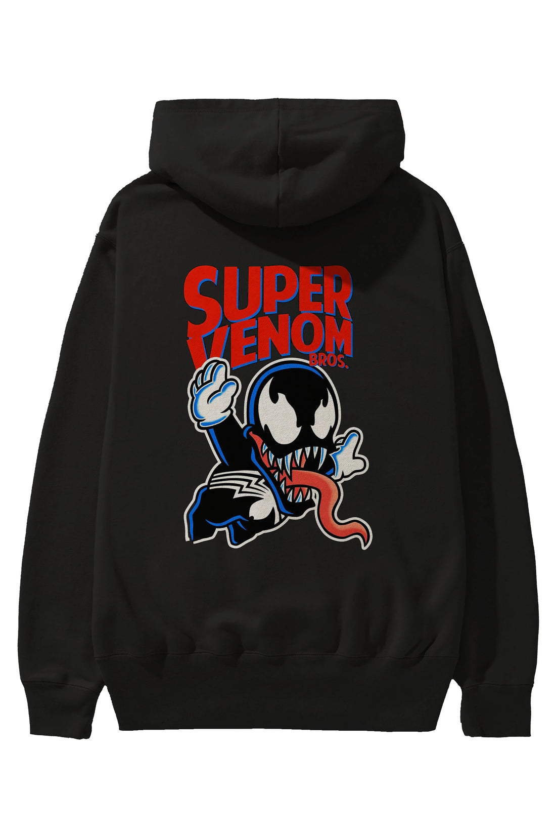 Super Venom Arka Baskılı Hoodie Oversize Kapüşonlu Sweatshirt Erkek Kadın Unisex