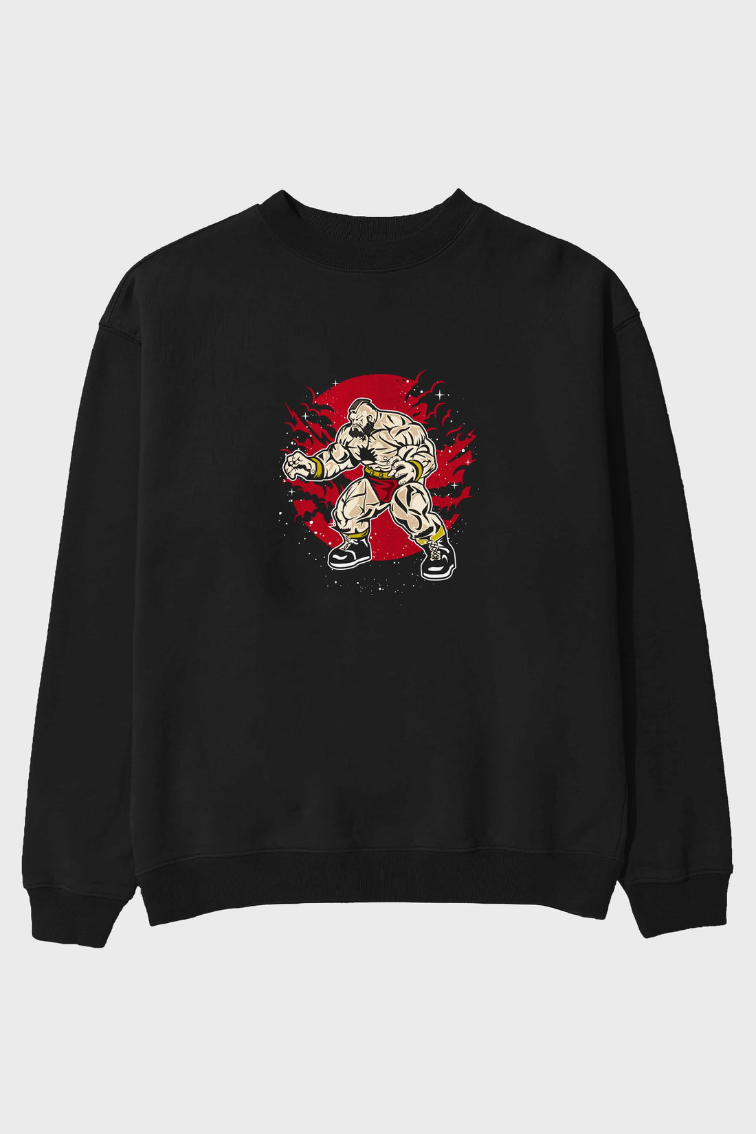 ZANGGIEF Ön Baskılı Oversize Sweatshirt Erkek Kadın Unisex