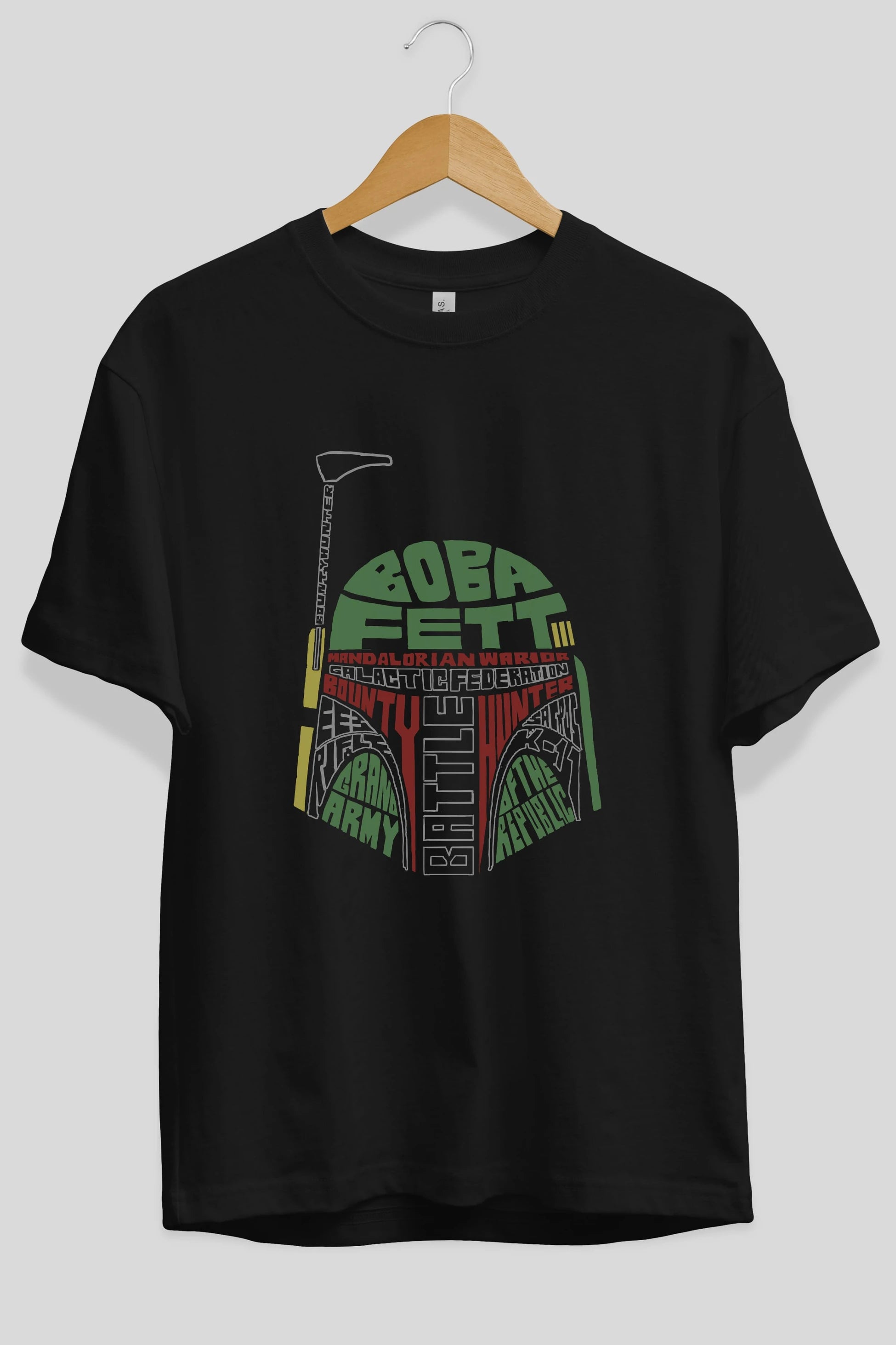 Boba Fett (2) Ön Baskılı Oversize t-shirt %100 pamuk Erkek Kadın Unisex
