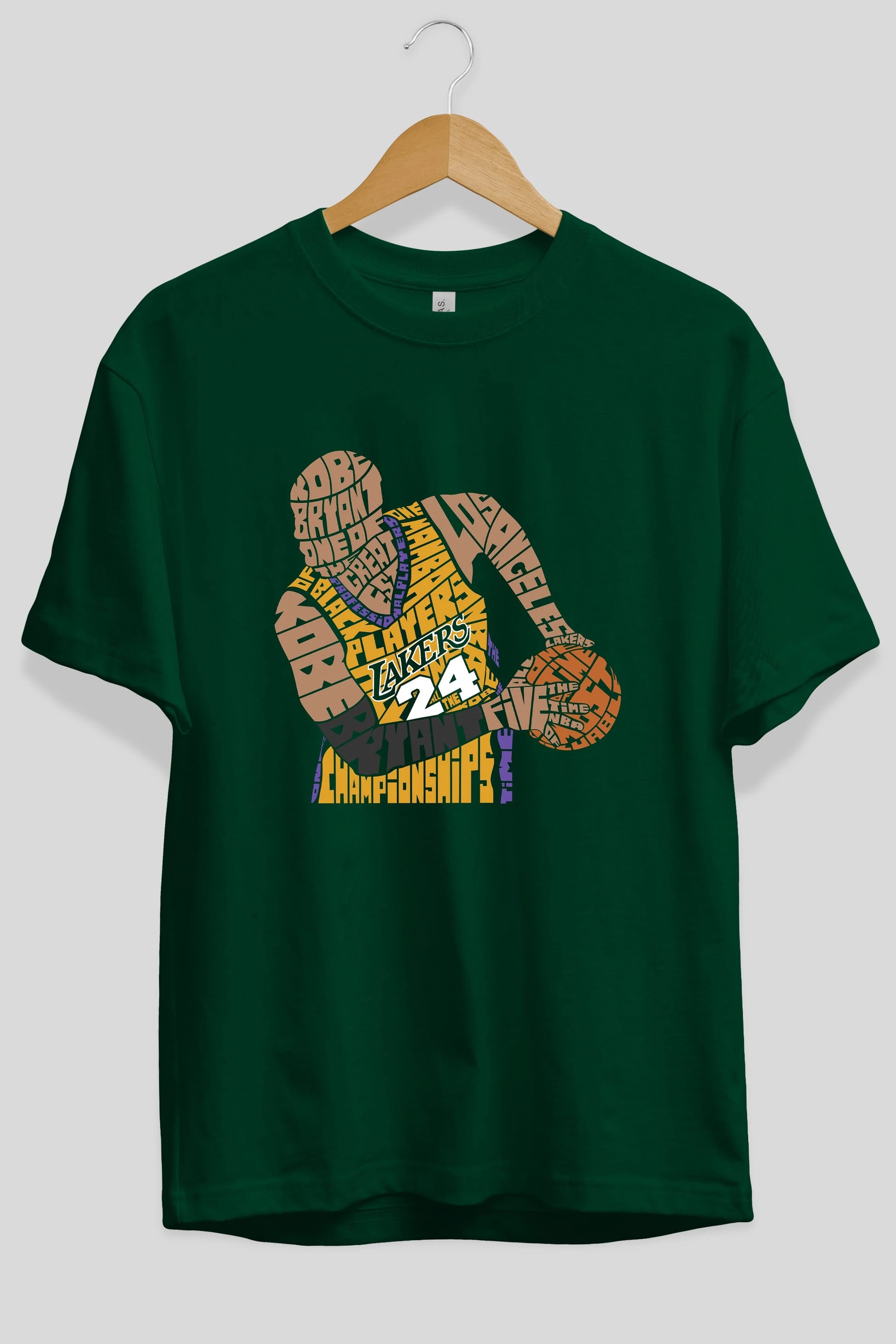 Kobe Bryant Ön Baskılı Oversize t-shirt %100 pamuk Erkek Kadın Unisex