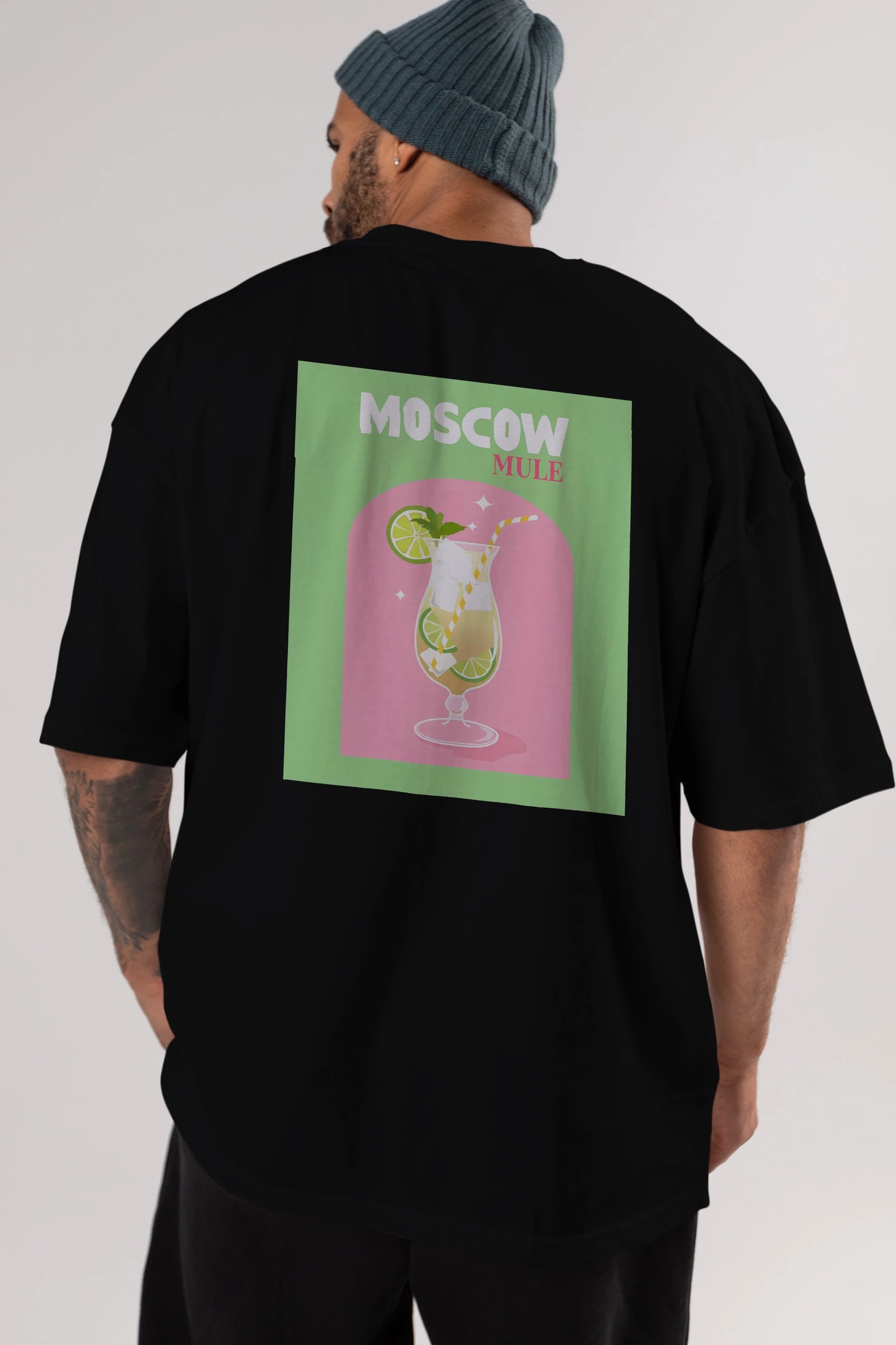 Moscow Mule 5 Arka Baskılı Oversize t-shirt Erkek Kadın Unisex %100 Pamuk Bisiklet Yaka tişort