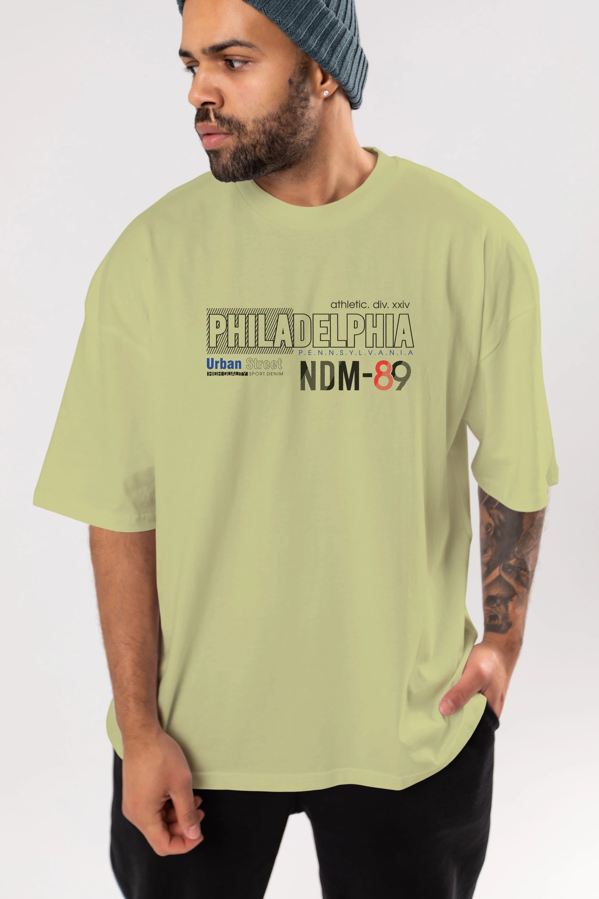 Philadelphia 89 Ön Baskılı Oversize t-shirt Erkek Kadın Unisex