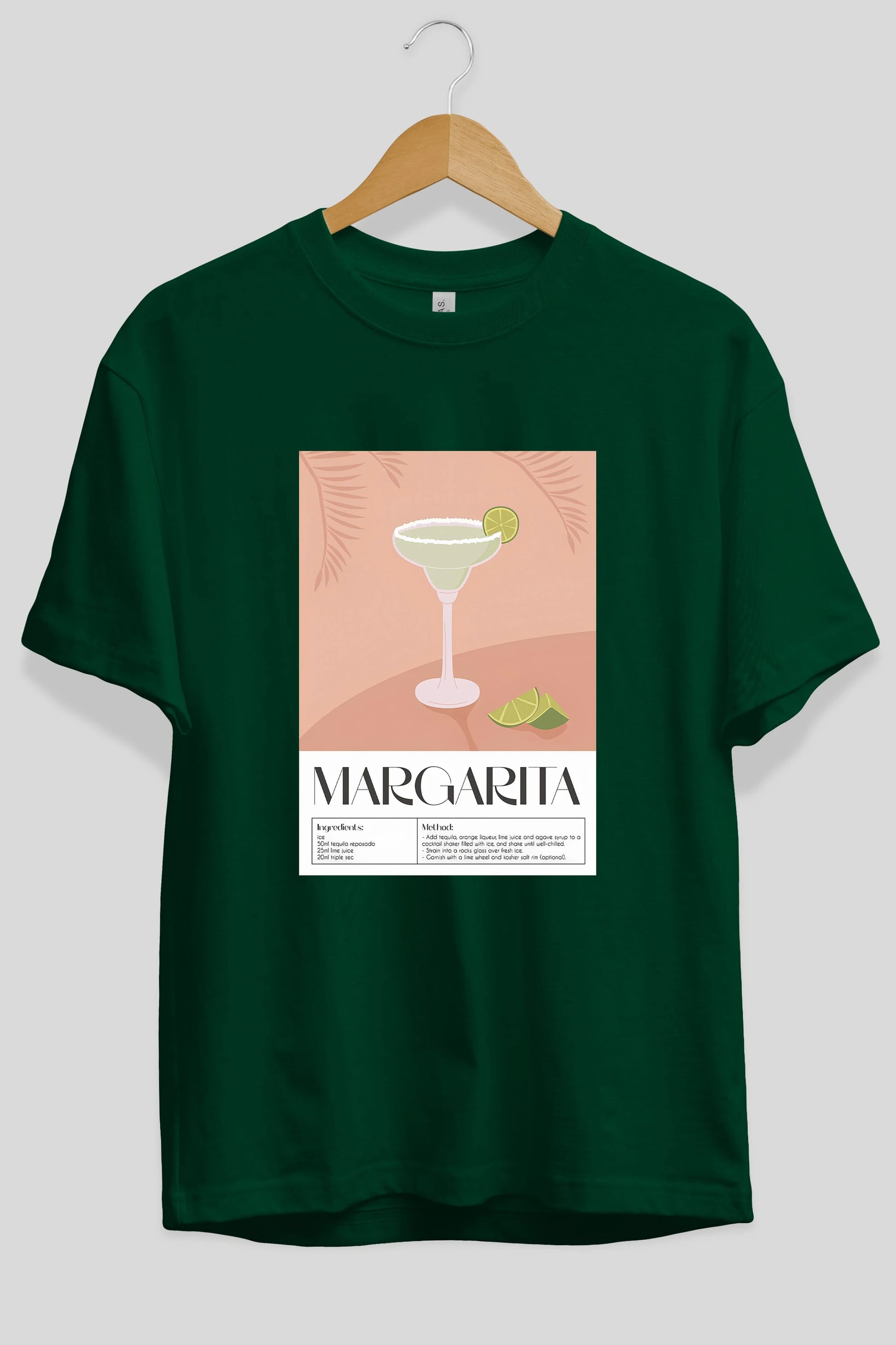 Margarita 5 Ön Baskılı Oversize t-shirt Erkek Kadın Unisex %100 Pamuk Bisiklet Yaka tişort