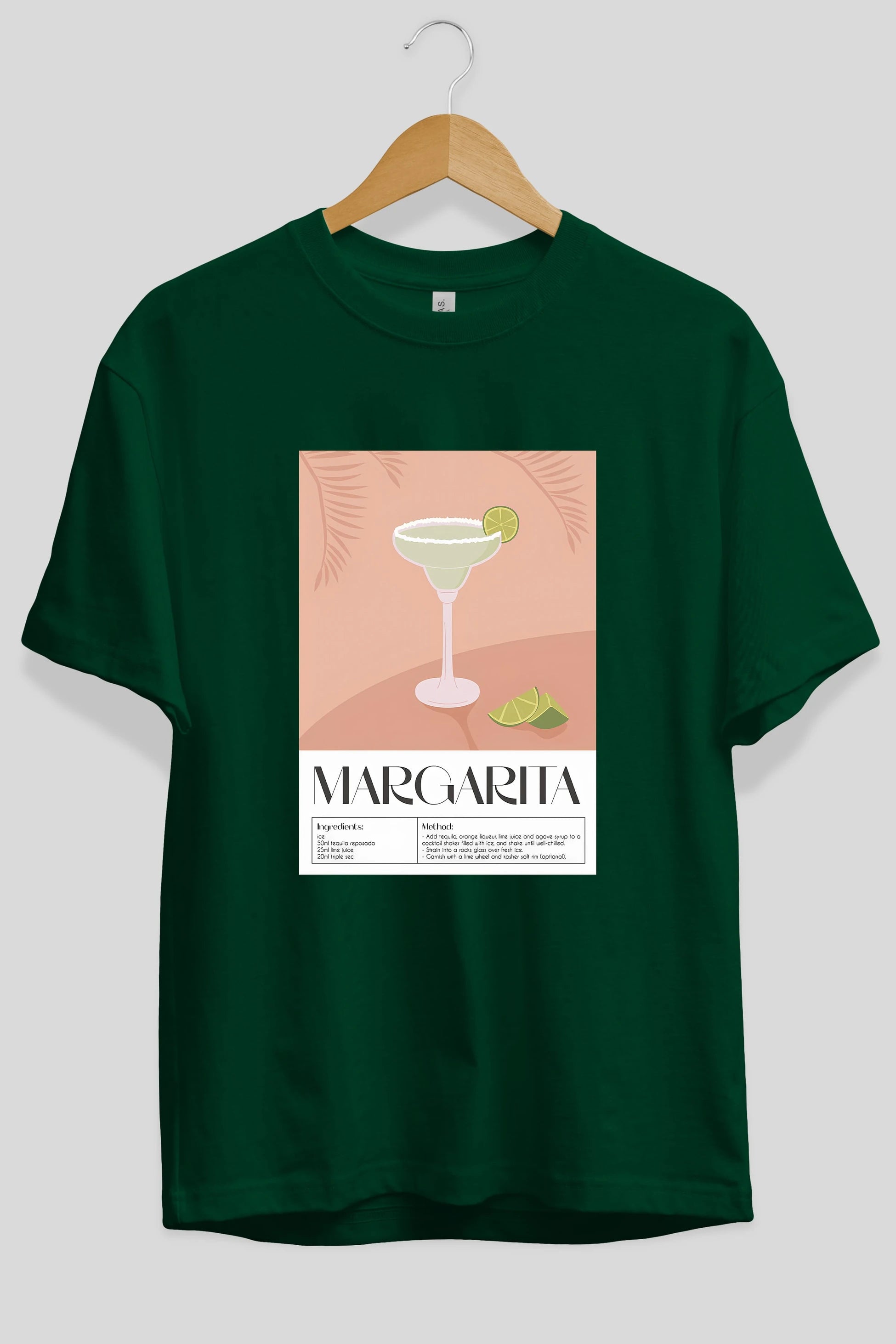 Margarita 5 Ön Baskılı Oversize t-shirt Erkek Kadın Unisex %100 Pamuk Bisiklet Yaka tişort