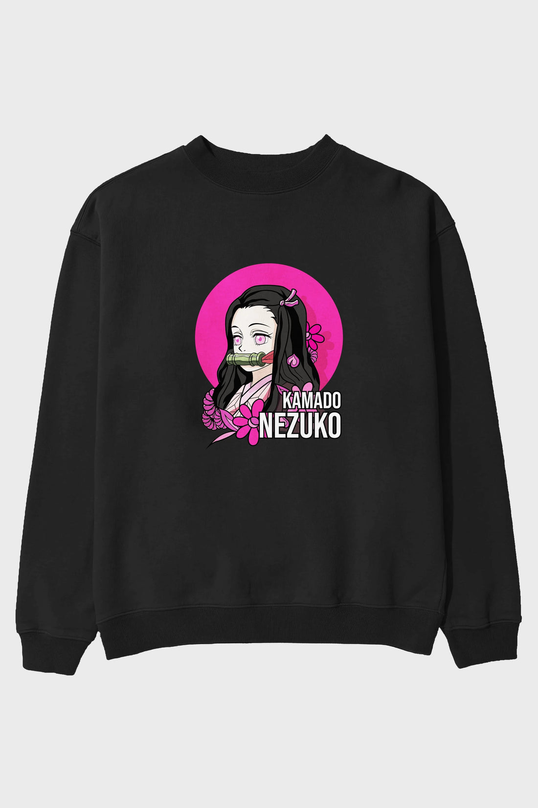 Nezuko Kamado 2 Anime Ön Baskılı Oversize Sweatshirt Erkek Kadın Unisex