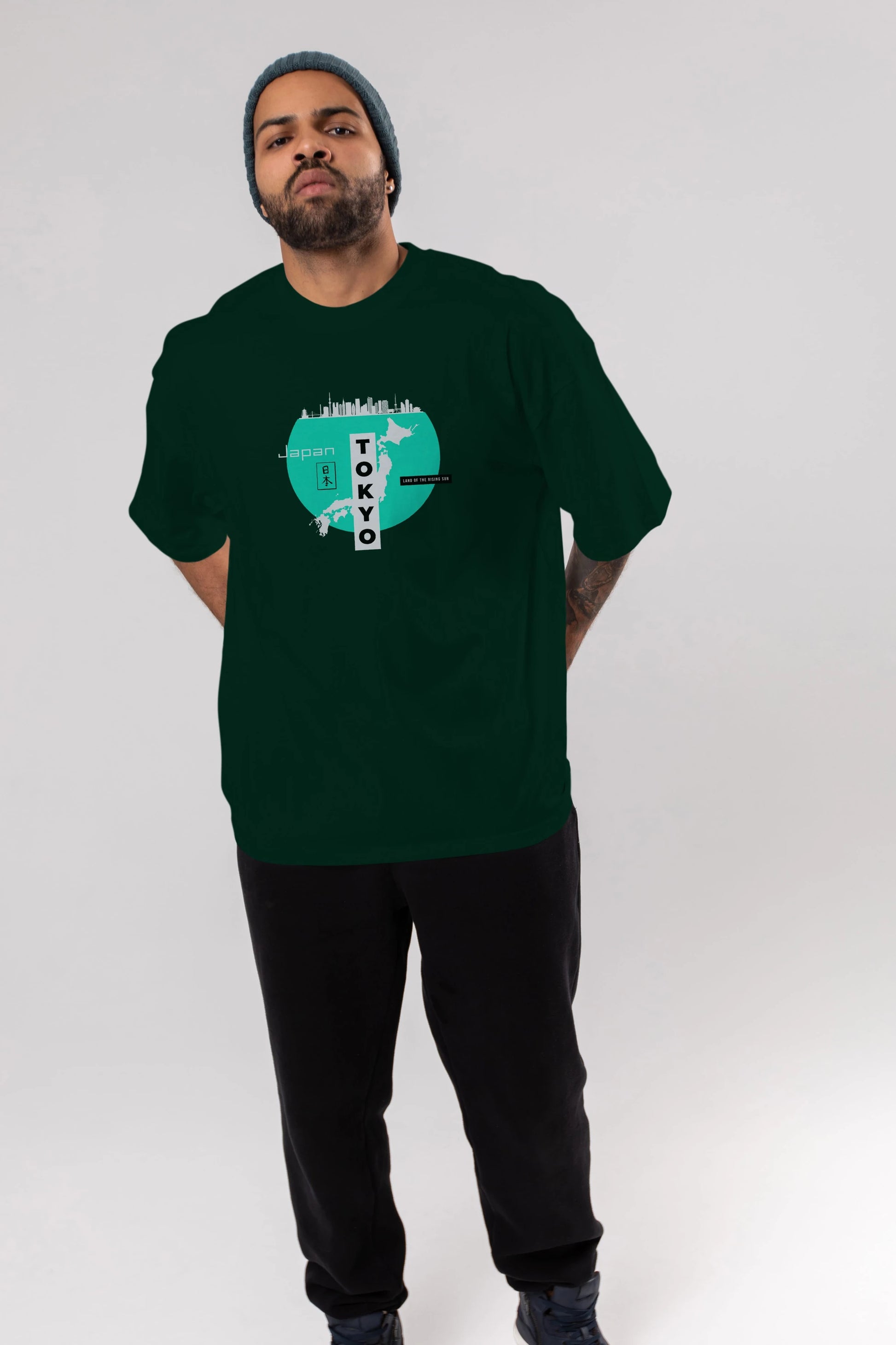 Japan Tokyo Ön Baskılı Oversize t-shirt Erkek Kadın Unisex