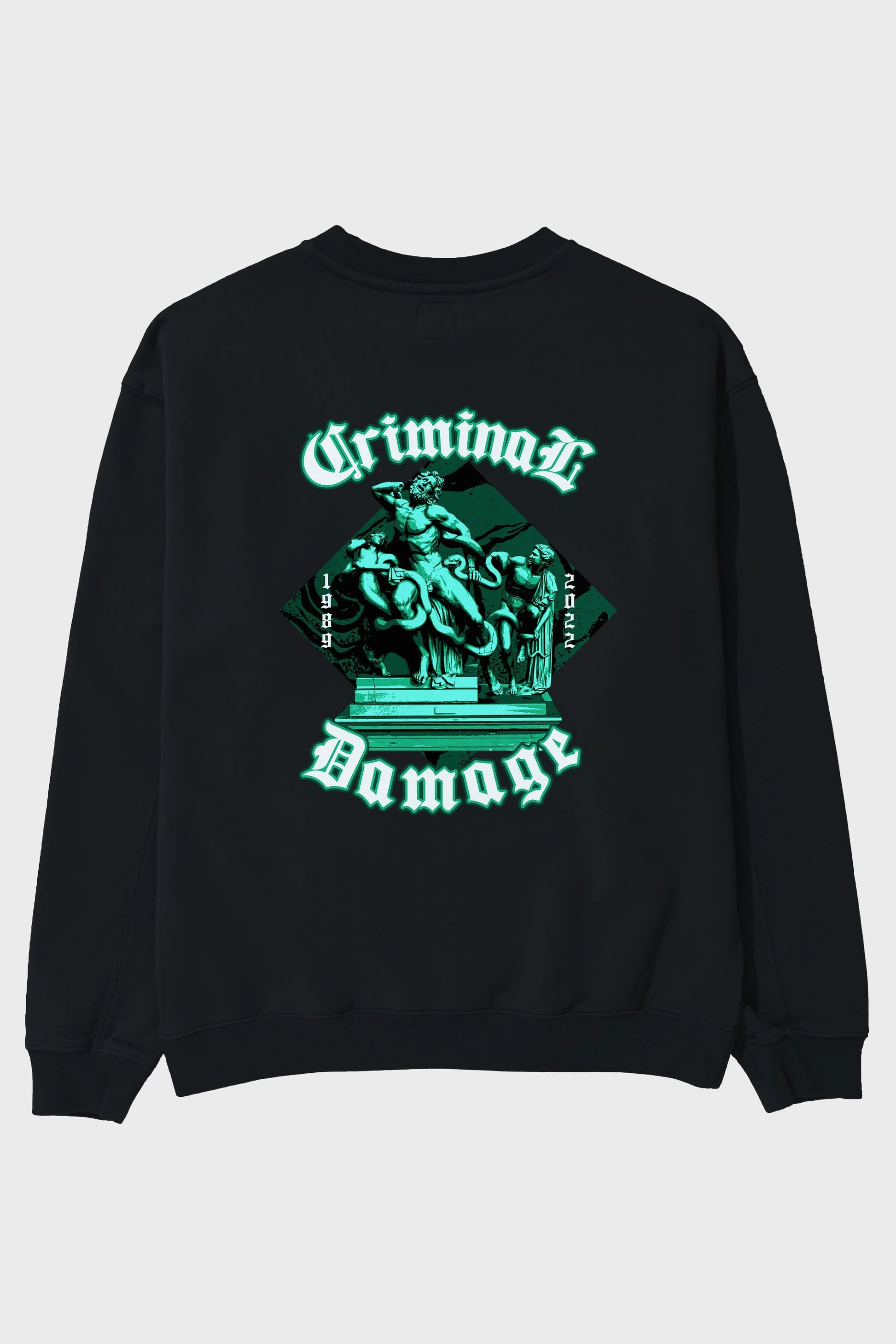 Criminal Damage Arka Baskılı Oversize Sweatshirt Erkek Kadın Unisex