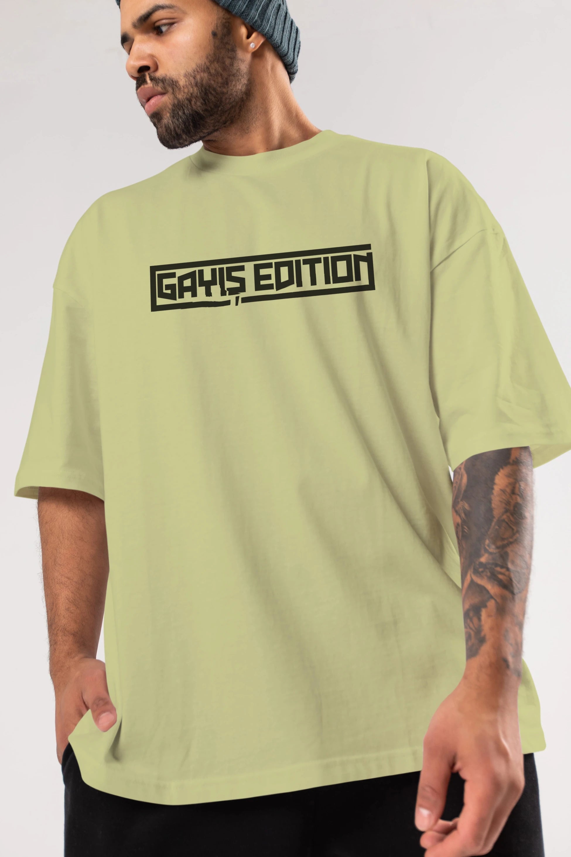 Gayış Edution Ön Baskılı Oversize t-shirt %100 pamuk Erkek Kadın Unisex