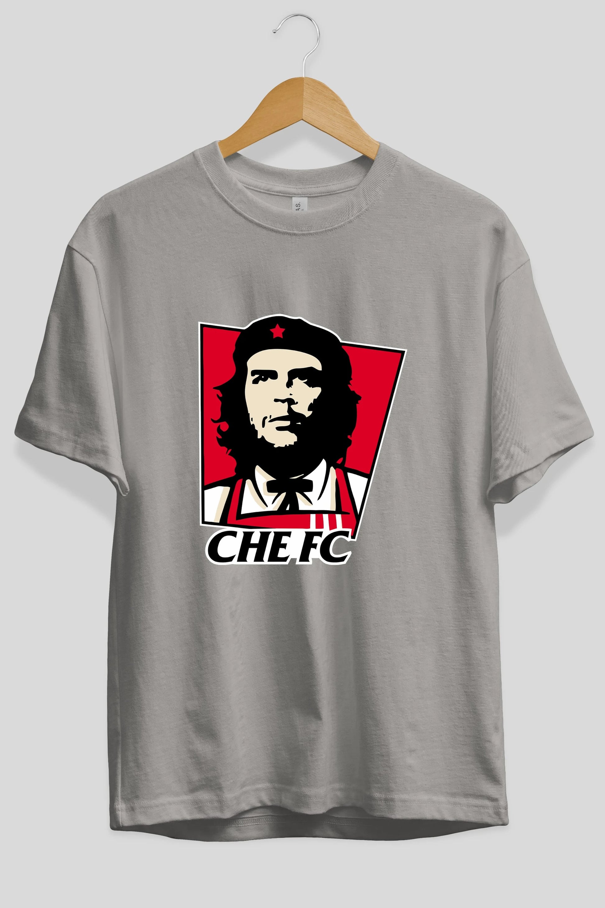 Che FC Ön Baskılı Oversize t-shirt Erkek Kadın Unisex %100 Pamuk Bisiklet Yaka tişort