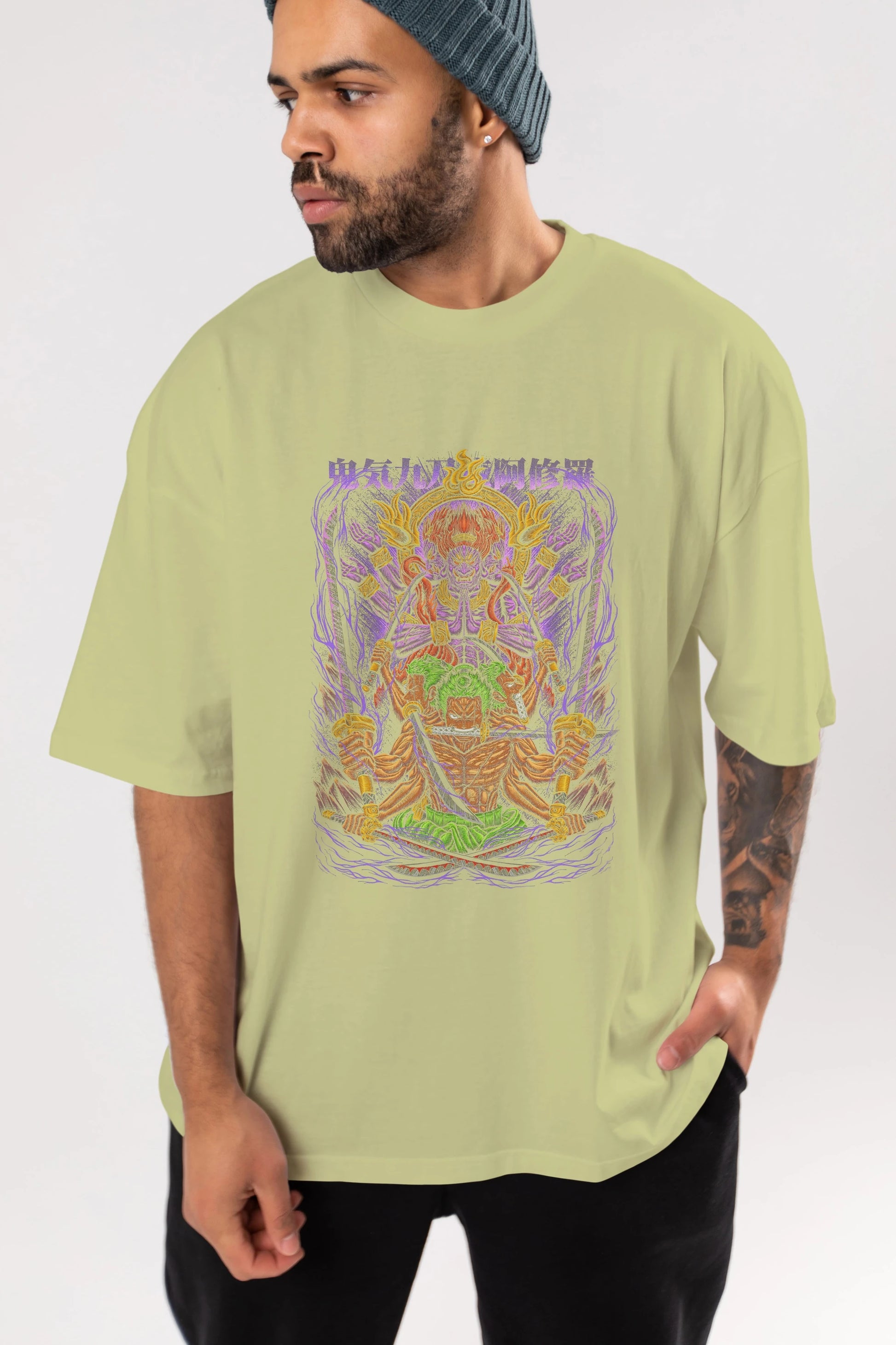 RORONOA ZORO 2 Anime Ön Baskılı Oversize t-shirt %100 pamuk Erkek Kadın Unisex