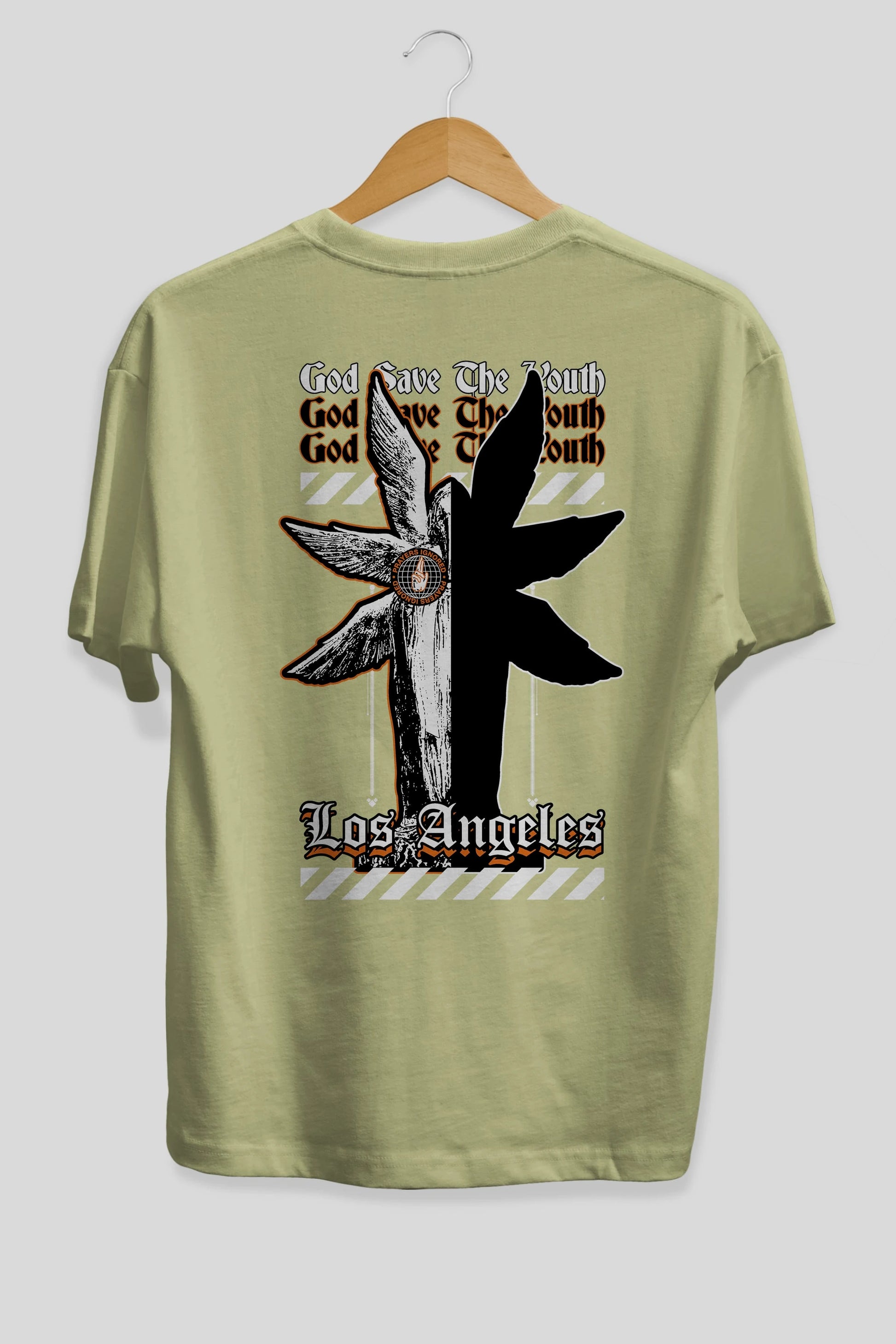 God Save The Youth Arka Baskılı Oversize t-shirt Erkek Kadın Unisex