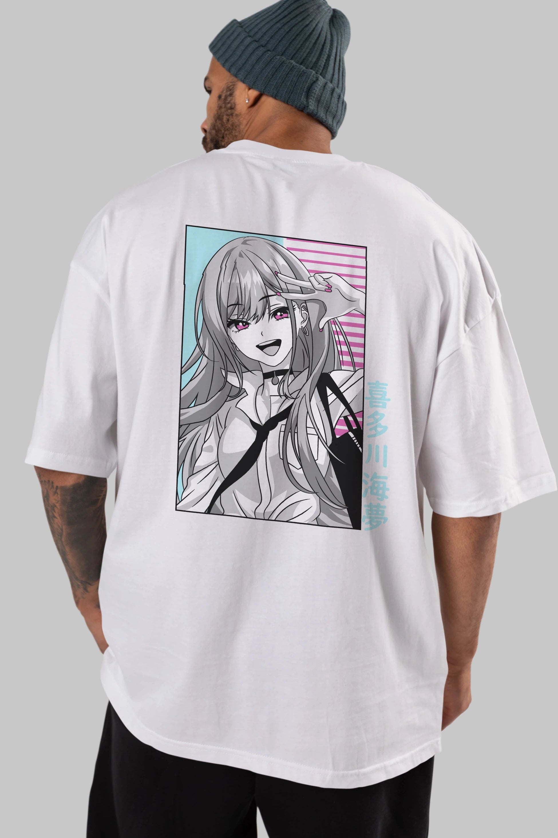 Marin Kitagawa 1 Anime Arka Baskılı Oversize t-shirt Erkek Kadın Unisex