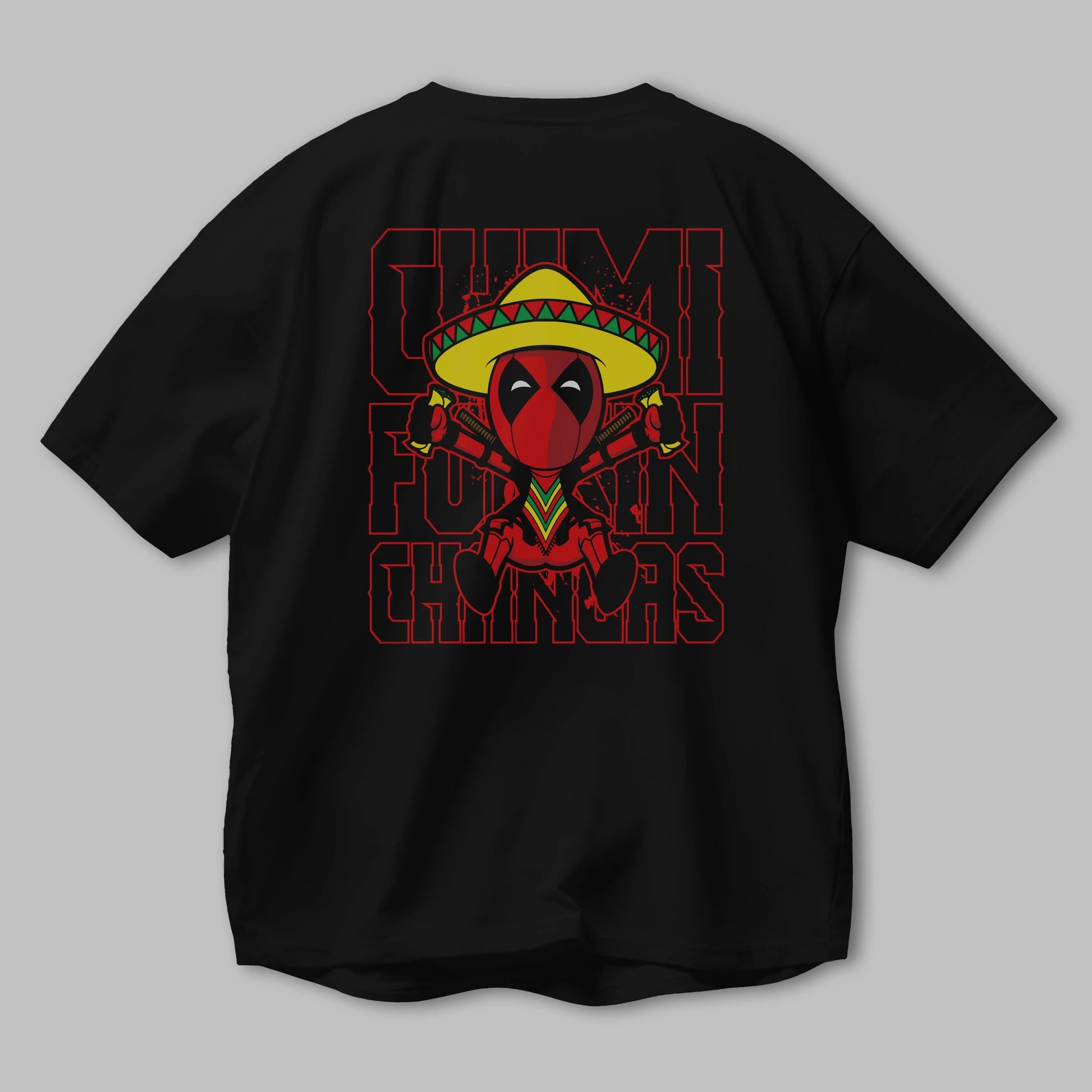 Deadpool (14) Arka Baskılı Oversize t-shirt Erkek Kadın Unisex %100 Pamuk Bisiklet Yaka tişort