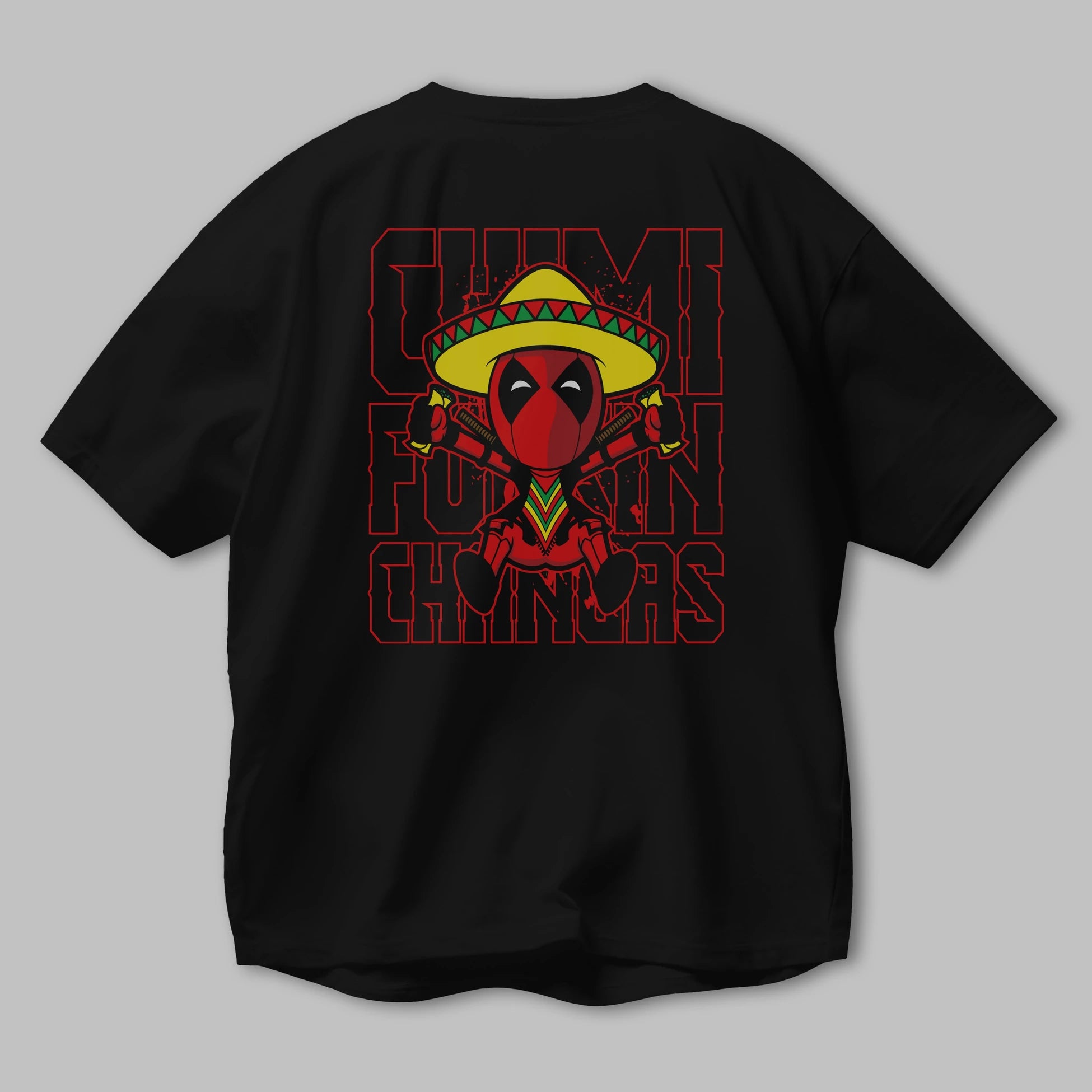 Deadpool (14) Arka Baskılı Oversize t-shirt Erkek Kadın Unisex %100 Pamuk Bisiklet Yaka tişort