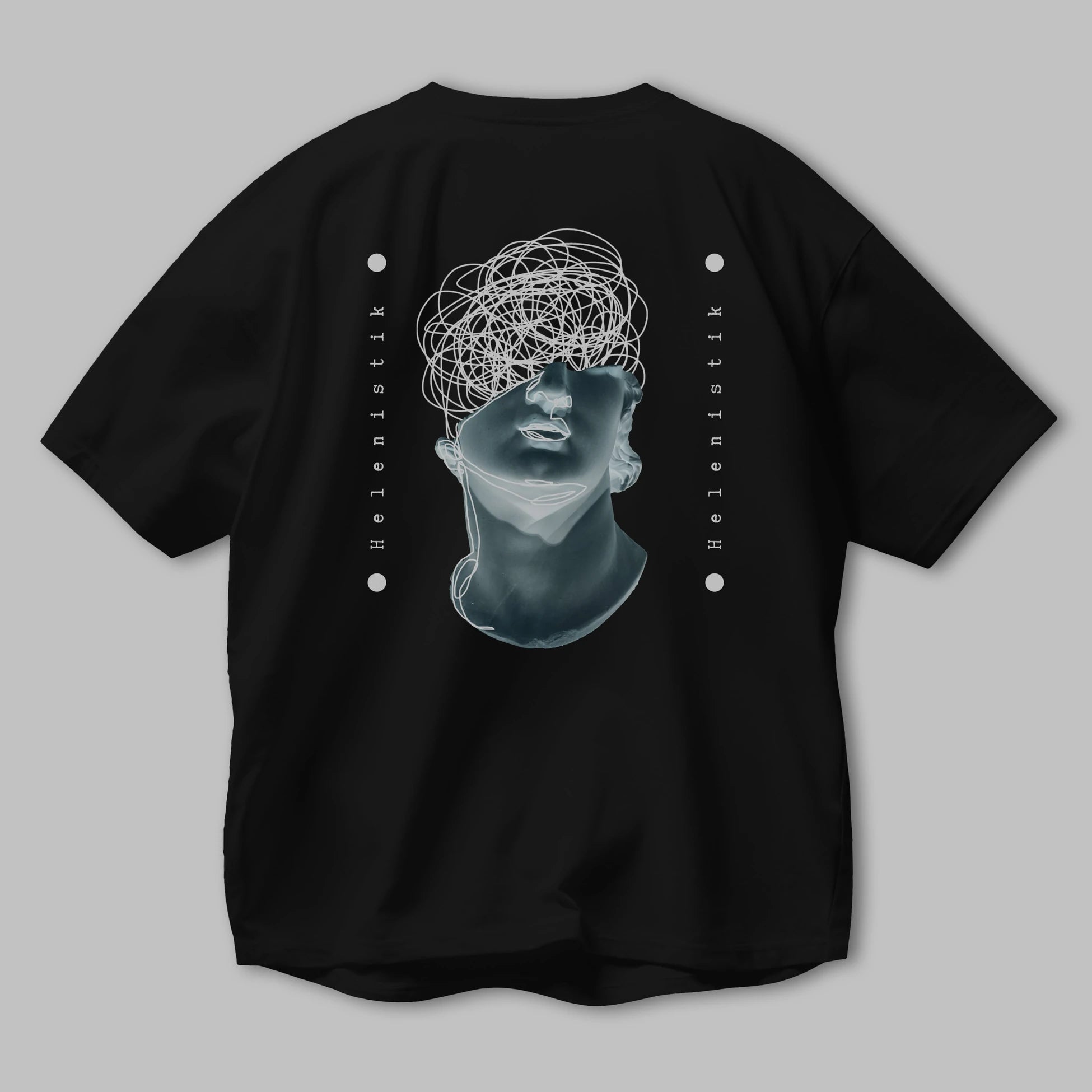 Heykel 2 Arka Baskılı Oversize t-shirt Erkek Kadın Unisex
