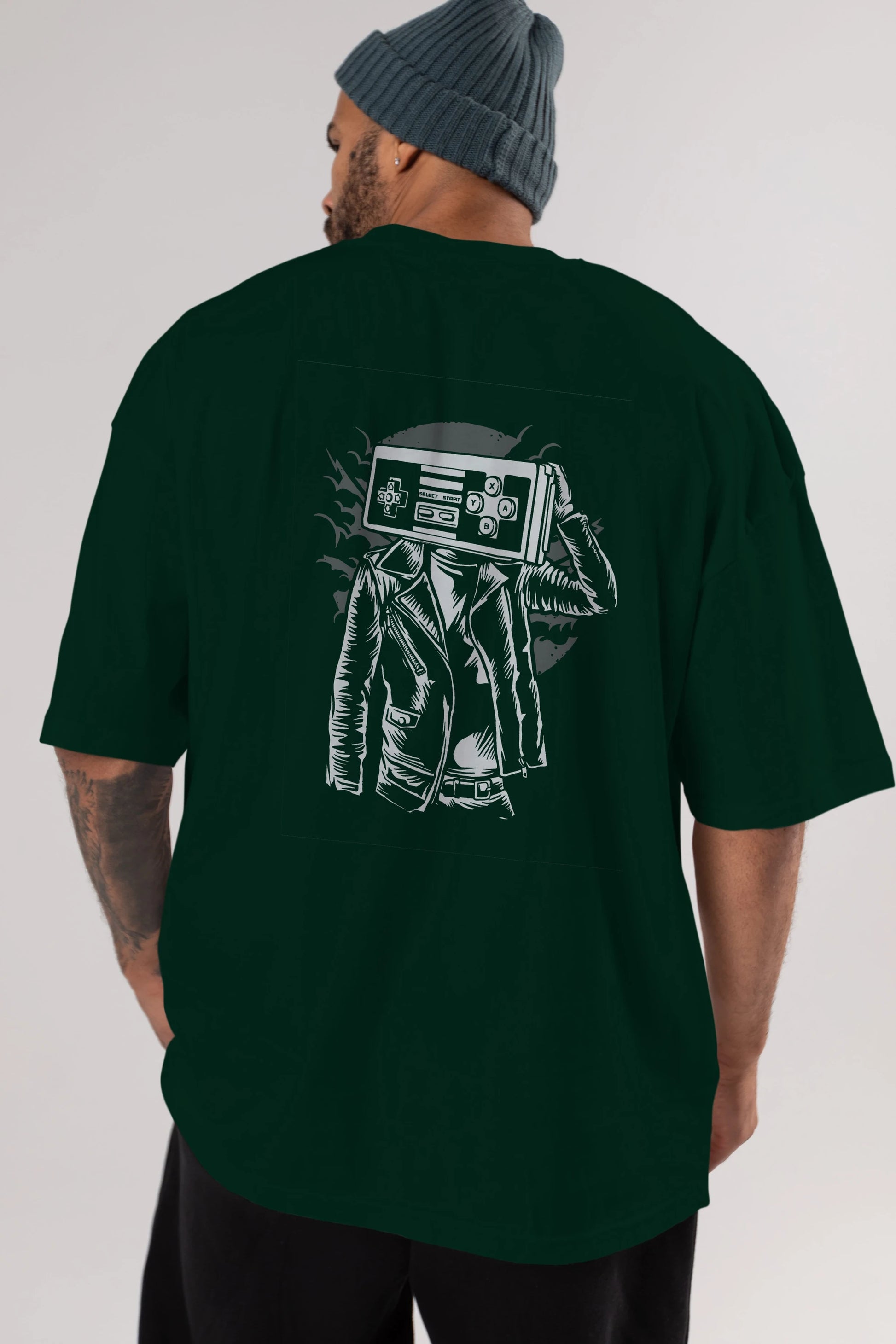 Street Gamers Arka Baskılı Oversize t-shirt Erkek Kadın Unisex %100 Pamuk