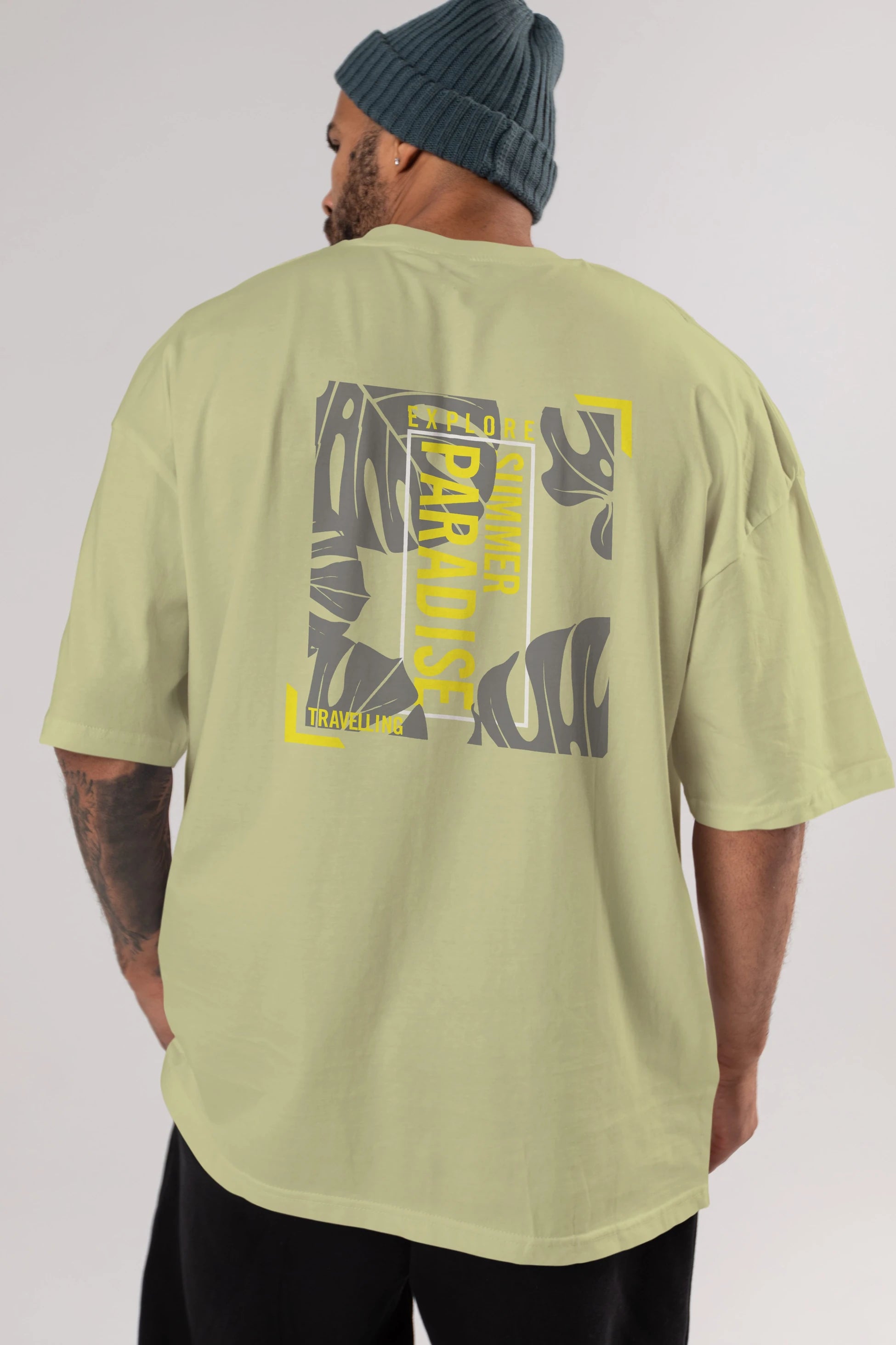 Explore Summer Arka Baskılı Oversize t-shirt Erkek Kadın Unisex