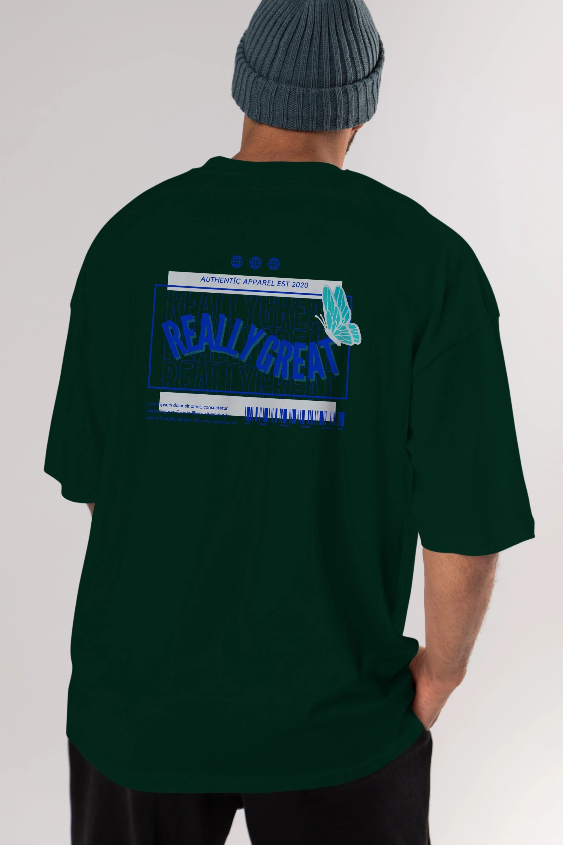 Really Great Yazılı Arka Baskılı Oversize t-shirt Erkek Kadın Unisex