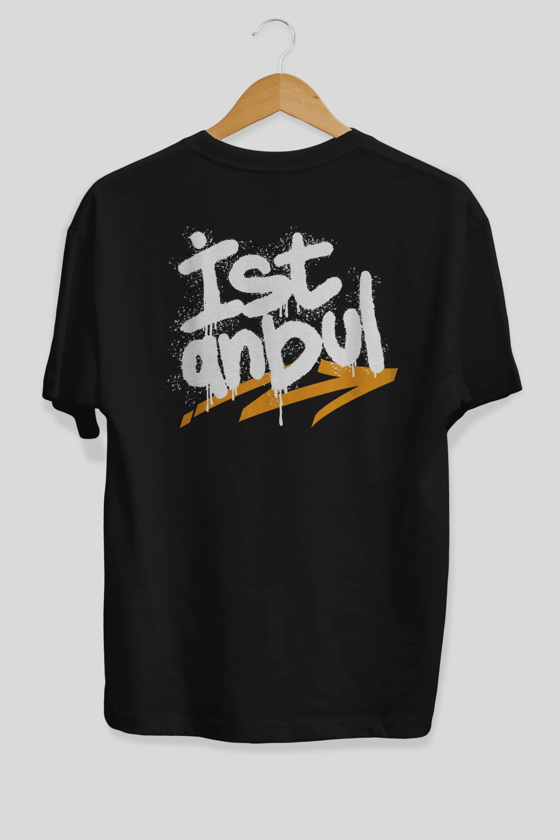 istanbul Yazılı Arka Baskılı Oversize t-shirt Erkek Kadın Unisex