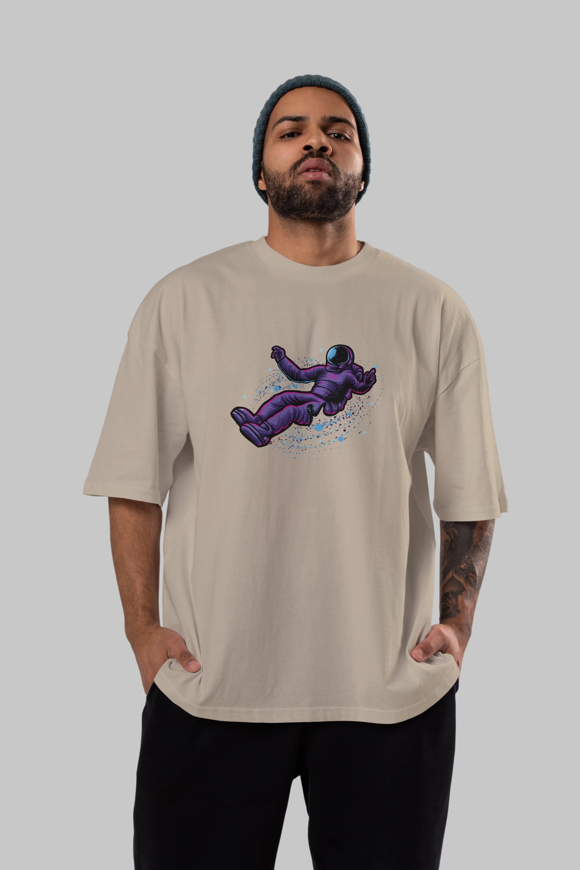 Having fun in outer space Ön Baskılı Oversize t-shirt Erkek Kadın Unisex