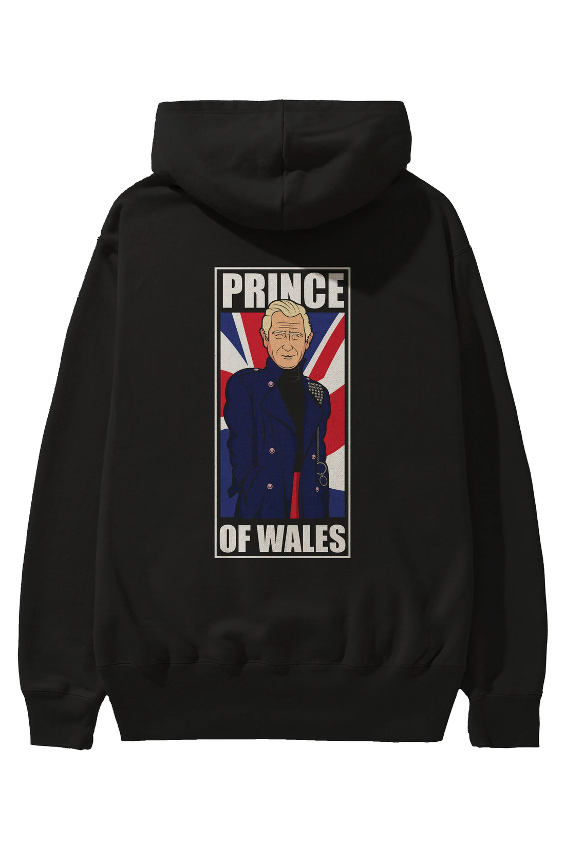 Prince Charles Arka Baskılı Hoodie Oversize Kapüşonlu Sweatshirt Erkek Kadın Unisex