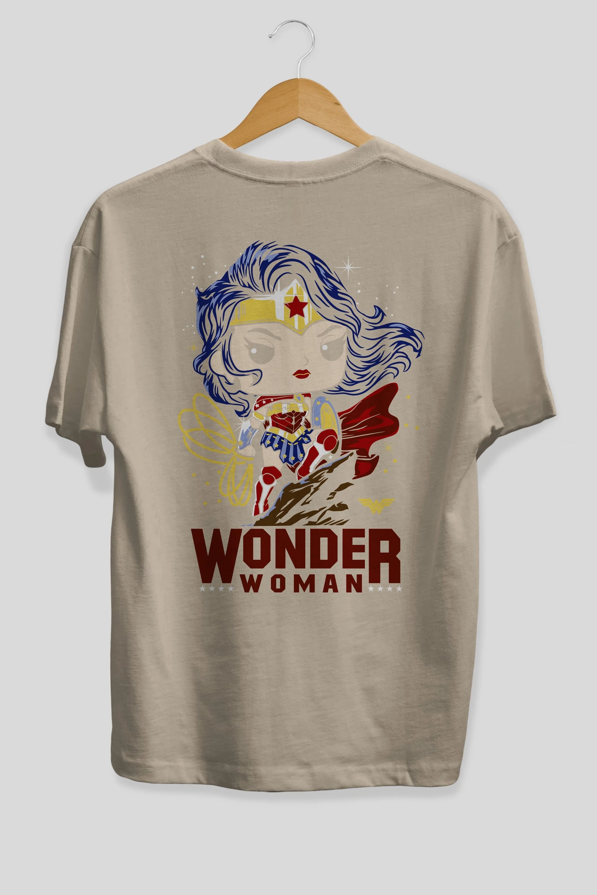 Wonder Woman (2) Arka Baskılı Oversize t-shirt Erkek Kadın Unisex %100 Pamuk Bisiklet Yaka tişort