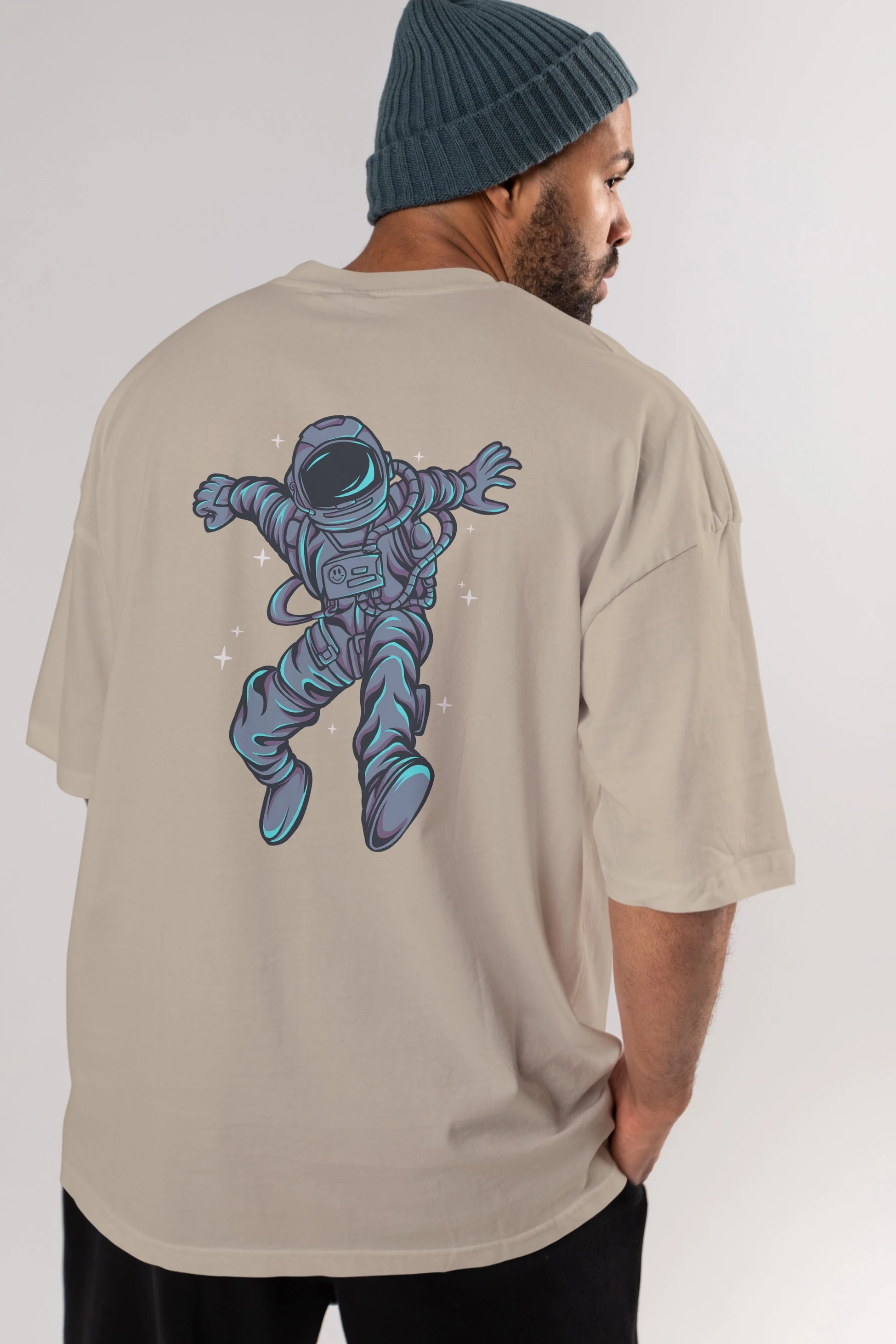 Astrostars tshirt Arka Baskılı Oversize t-shirt Erkek Kadın Unisex