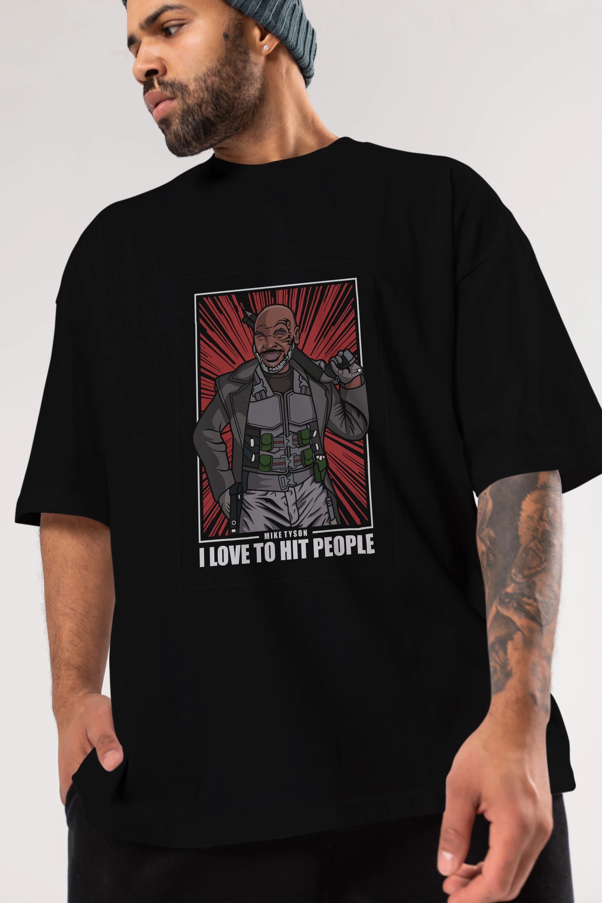 Blade Tyson Ön Baskılı Oversize t-shirt Erkek Kadın Unisex %100 Pamuk tişort