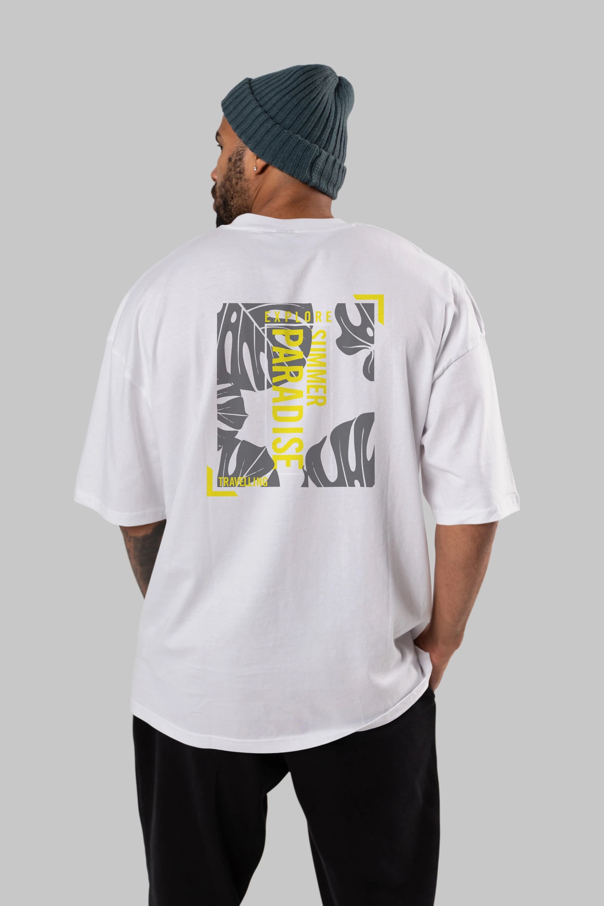 Explore Summer Arka Baskılı Oversize t-shirt Erkek Kadın Unisex