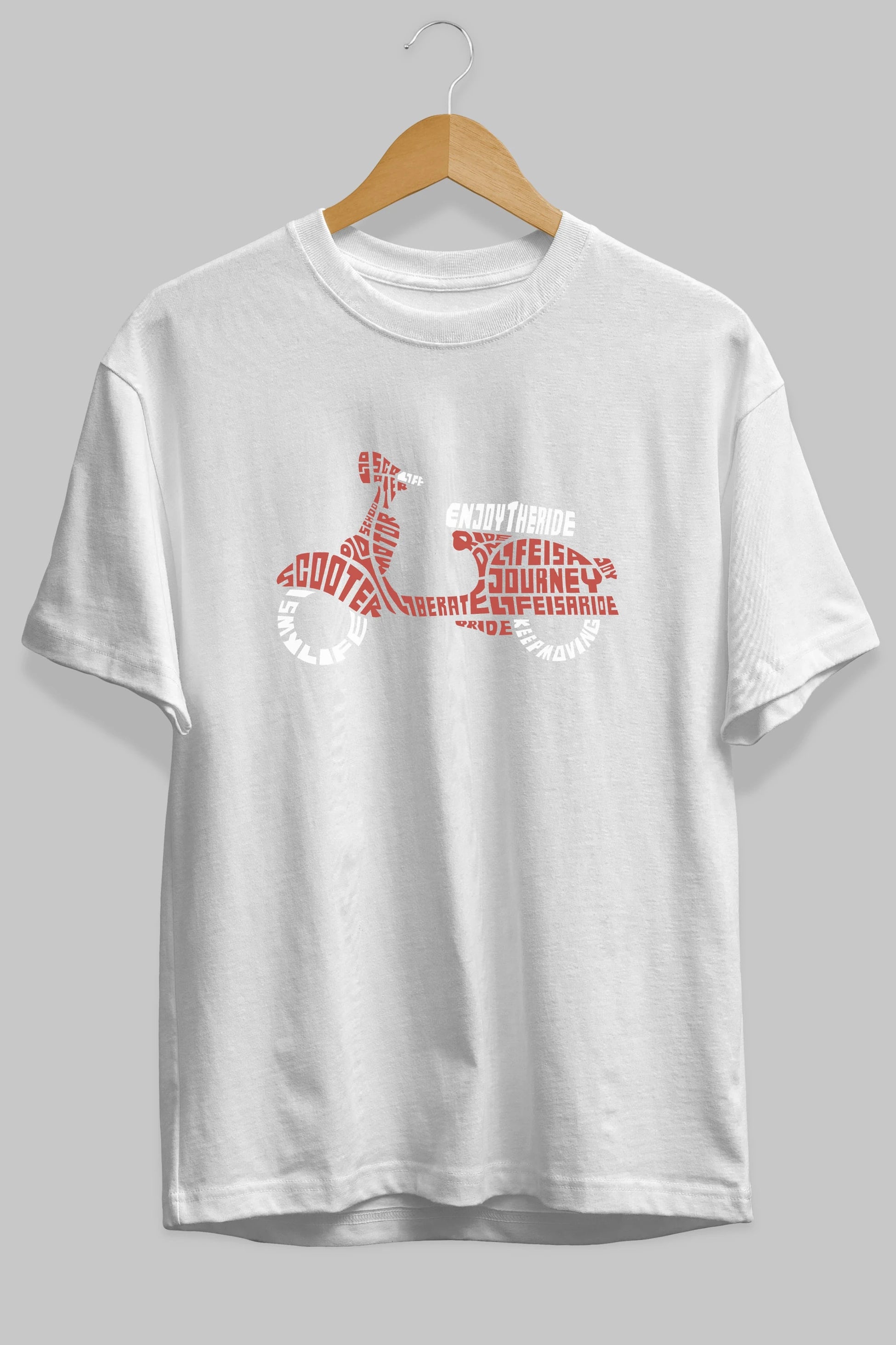 Enjoy The Ride Ön Baskılı Oversize t-shirt %100 pamuk Erkek Kadın Unisex